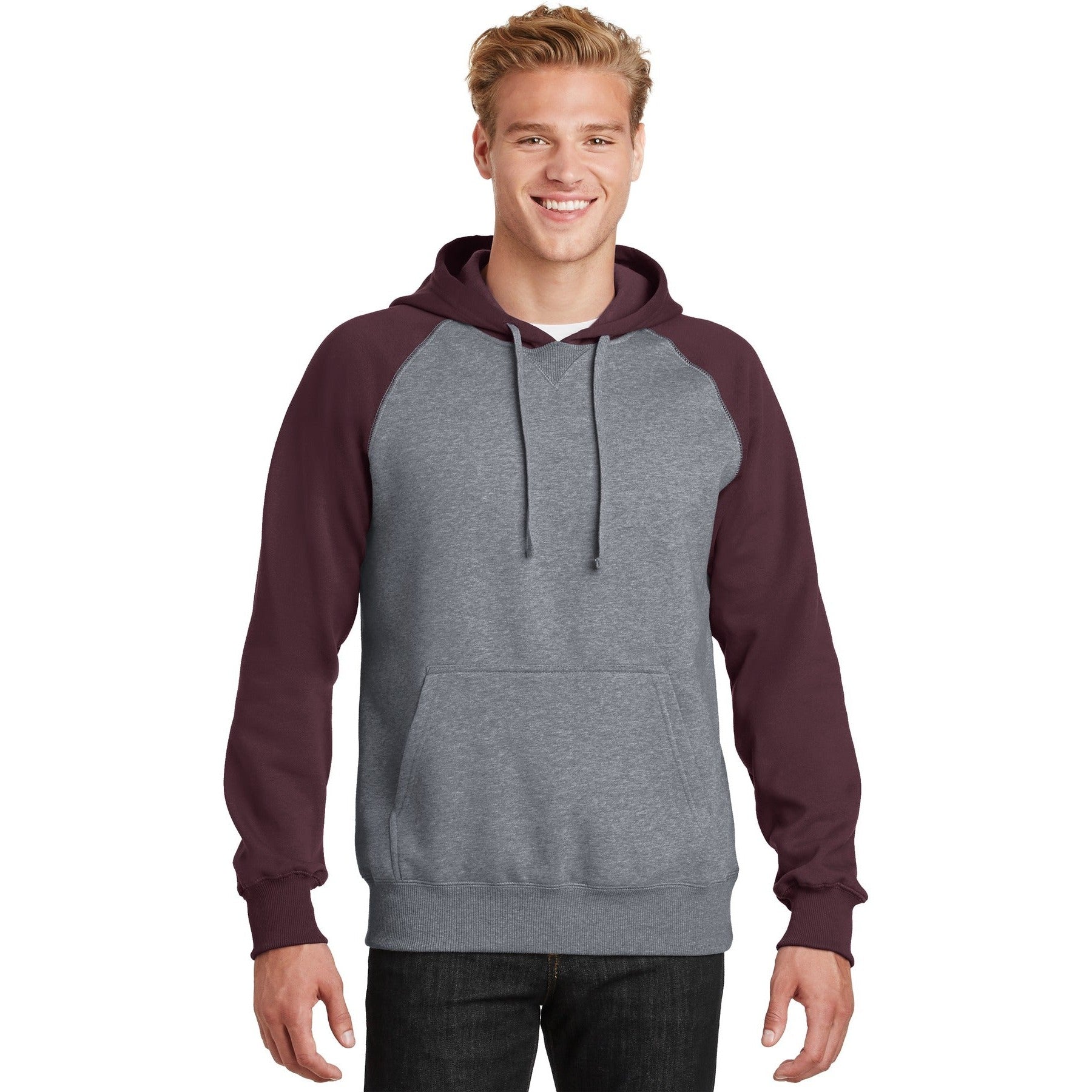 Sport-Tek-Sport-Tek® Raglan Colorblock Pullover Hooded Sweatshirt. ST267-MedTech-3