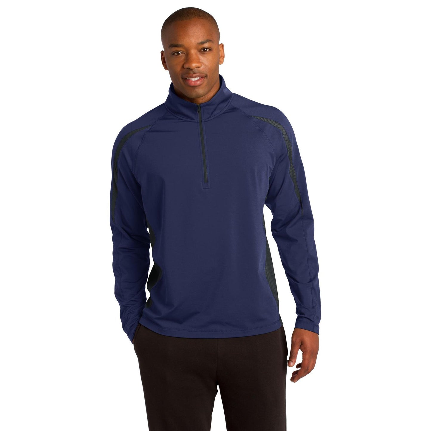 Sport-Tek-Sport-Tek® Sport-Wick® Stretch 1/2-Zip Colorblock Pullover. ST851-MedTech-5