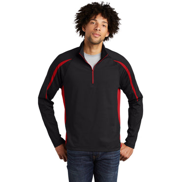 Sport-Tek-Sport-Tek® Sport-Wick® Stretch 1/2-Zip Colorblock Pullover. ST851-MedTech-2