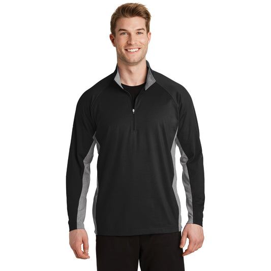 Sport-Tek-Sport-Tek® Sport-Wick® Stretch Contrast 1/4-Zip Pullover. ST854-MedTech-1