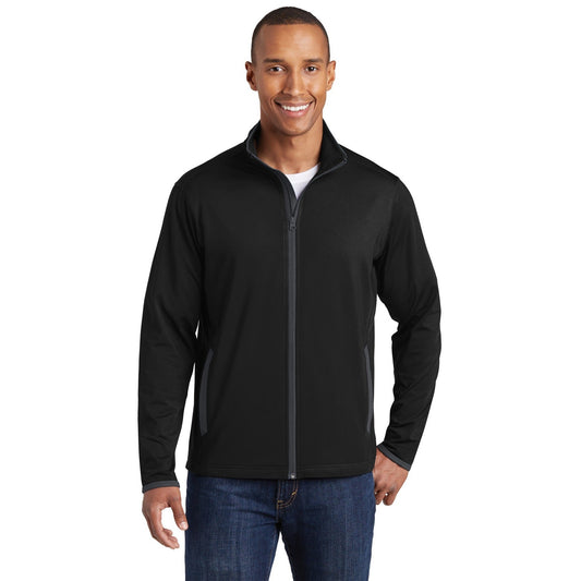 Sport-Tek-Sport-Tek® Sport-Wick® Stretch Contrast Full-Zip Jacket. ST853-MedTech-1