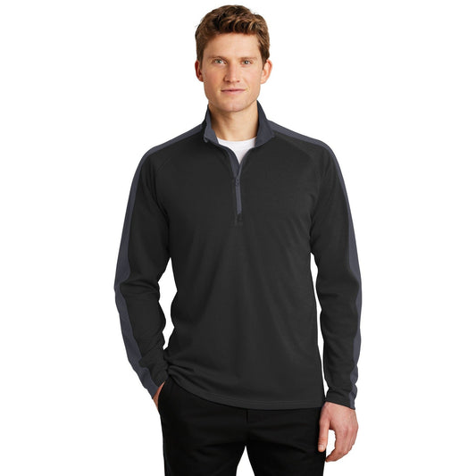 Sport-Tek-Sport-Tek® Sport-Wick® Textured Colorblock 1/4-Zip Pullover. ST861-MedTech-1