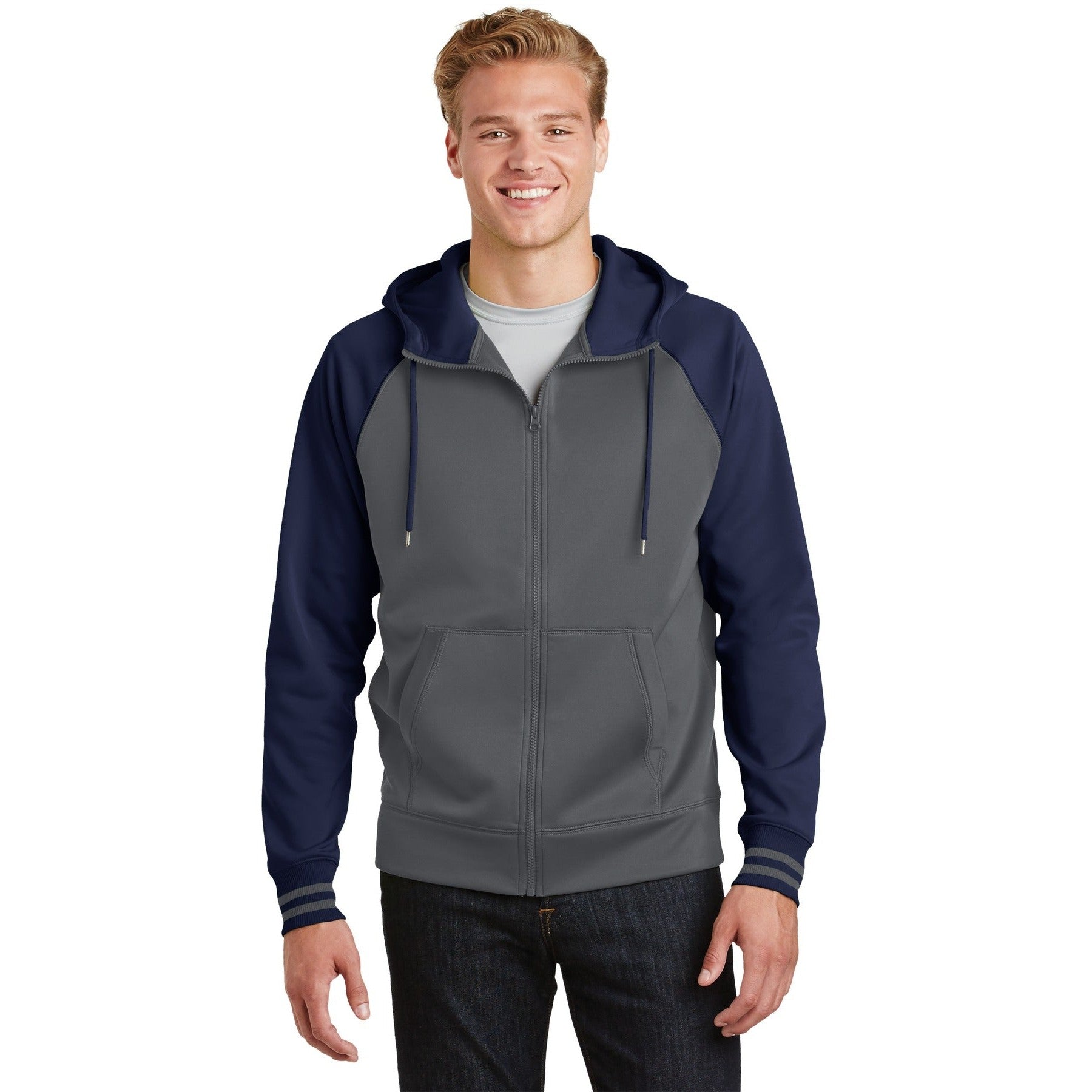 Sport-Tek-Sport-Tek® Sport-Wick® Varsity Fleece Full-Zip Hooded Jacket. ST236-MedTech-4