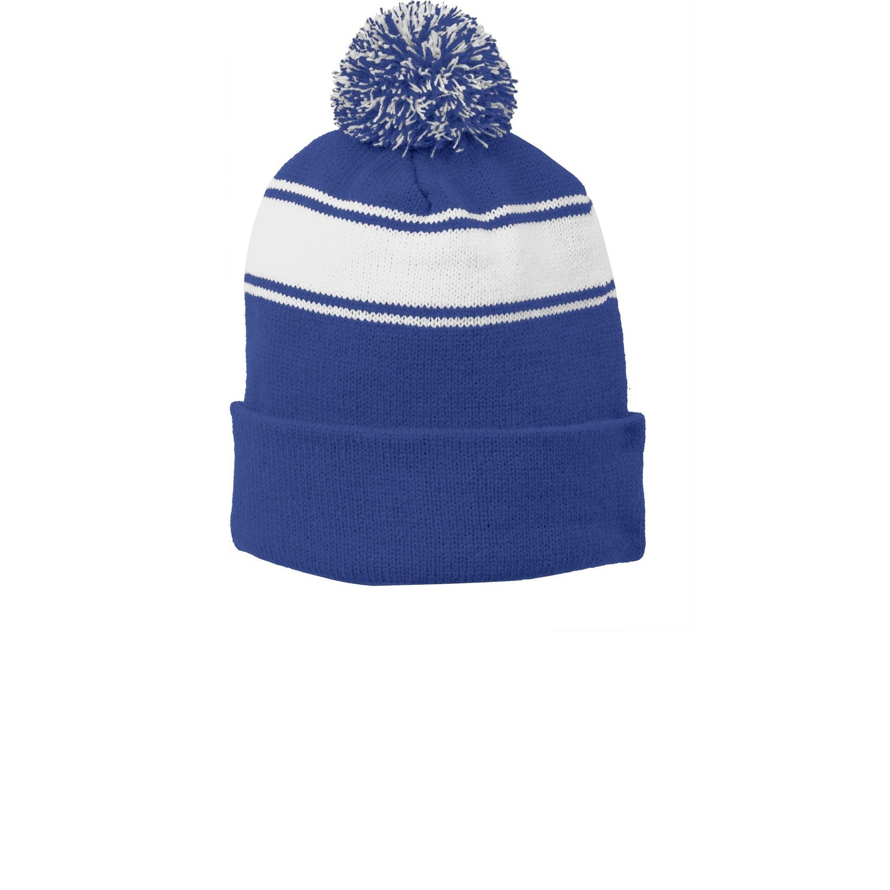 Sport-Tek-Sport-Tek® Stripe Pom Pom Beanie. STC28-MedTech-6