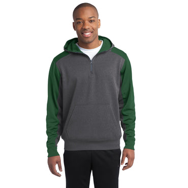 Sport-Tek-Sport-Tek® Tech Fleece Colorblock 1/4-Zip Hooded Sweatshirt. ST249-MedTech-2