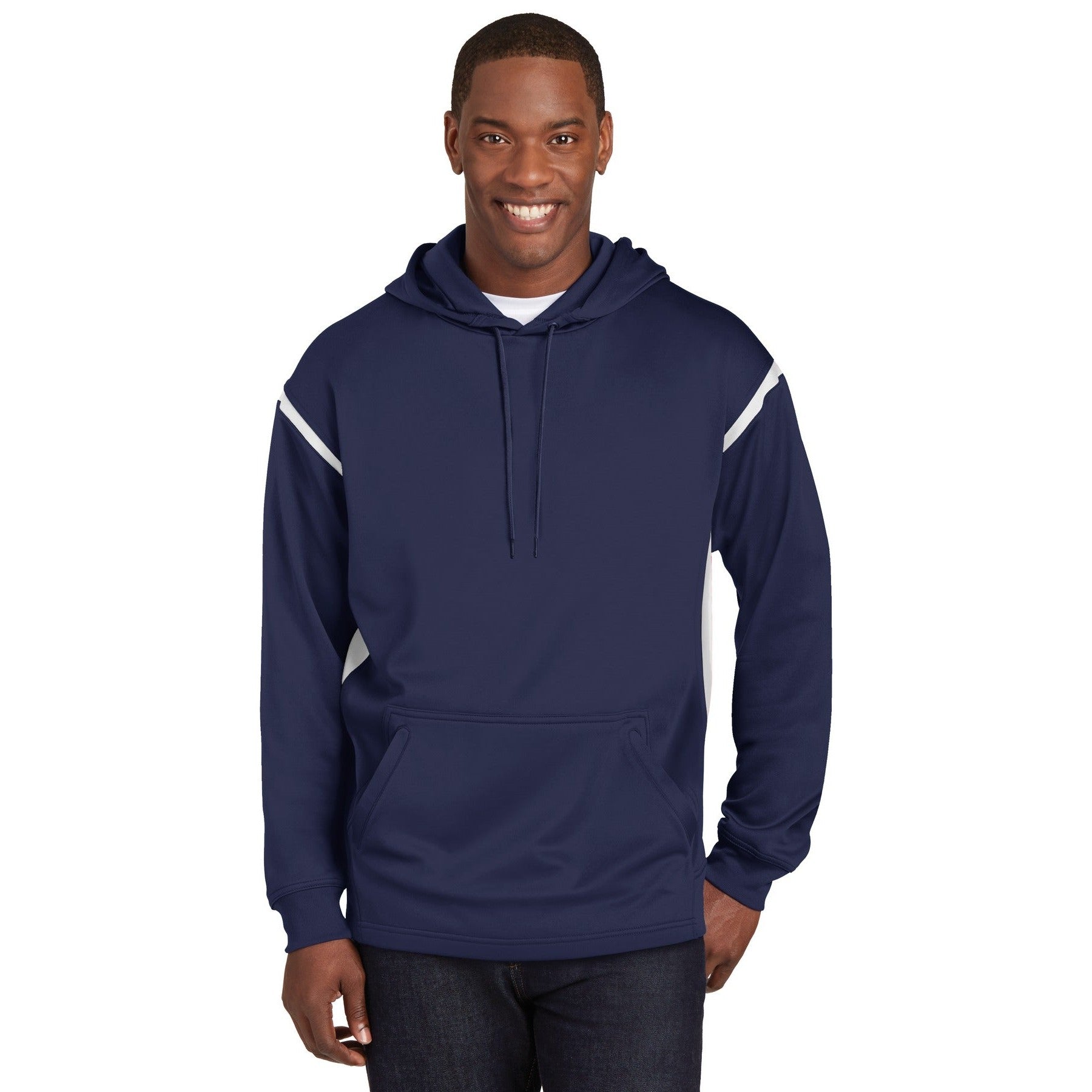 Sport-Tek-Sport-Tek® Tech Fleece Colorblock Hooded Sweatshirt. F246-MedTech-8