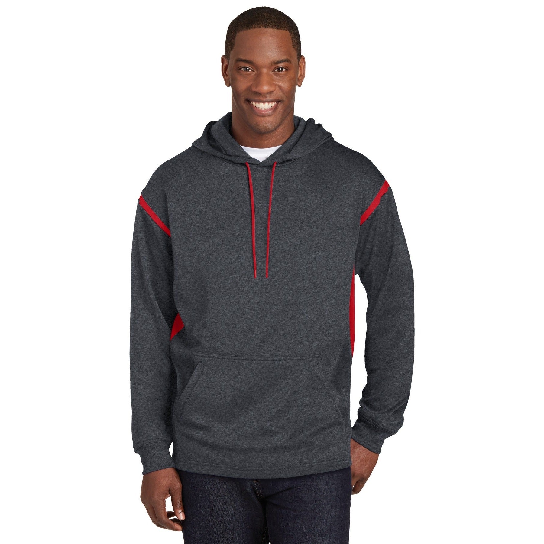 Sport-Tek-Sport-Tek® Tech Fleece Colorblock Hooded Sweatshirt. F246-MedTech-4