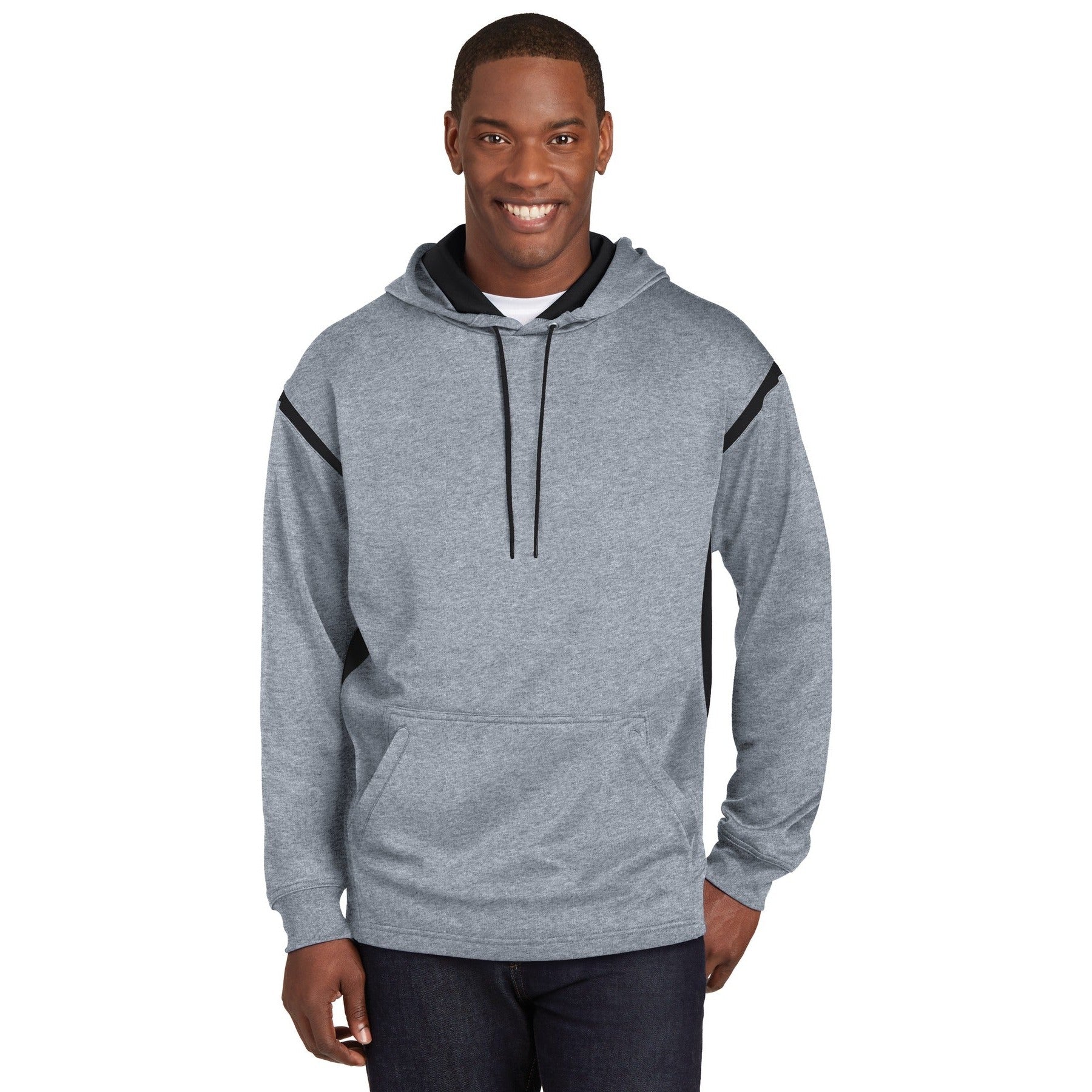 Sport-Tek-Sport-Tek® Tech Fleece Colorblock Hooded Sweatshirt. F246-MedTech-6