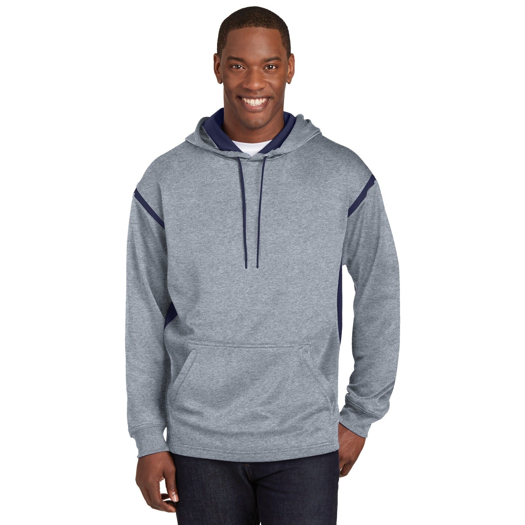 Sport-Tek-Sport-Tek® Tech Fleece Colorblock Hooded Sweatshirt. F246-MedTech-7