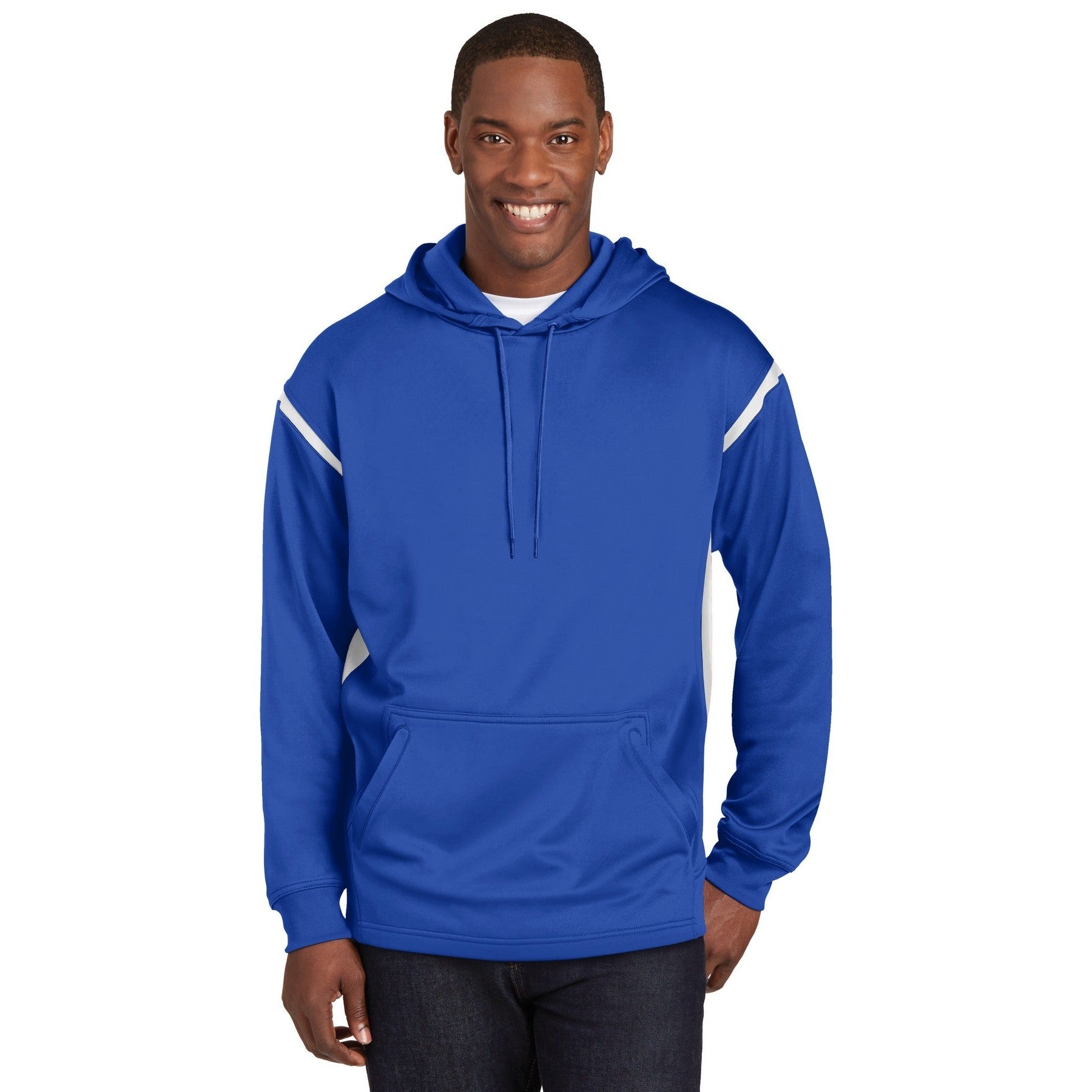 Sport-Tek-Sport-Tek® Tech Fleece Colorblock Hooded Sweatshirt. F246-MedTech-9