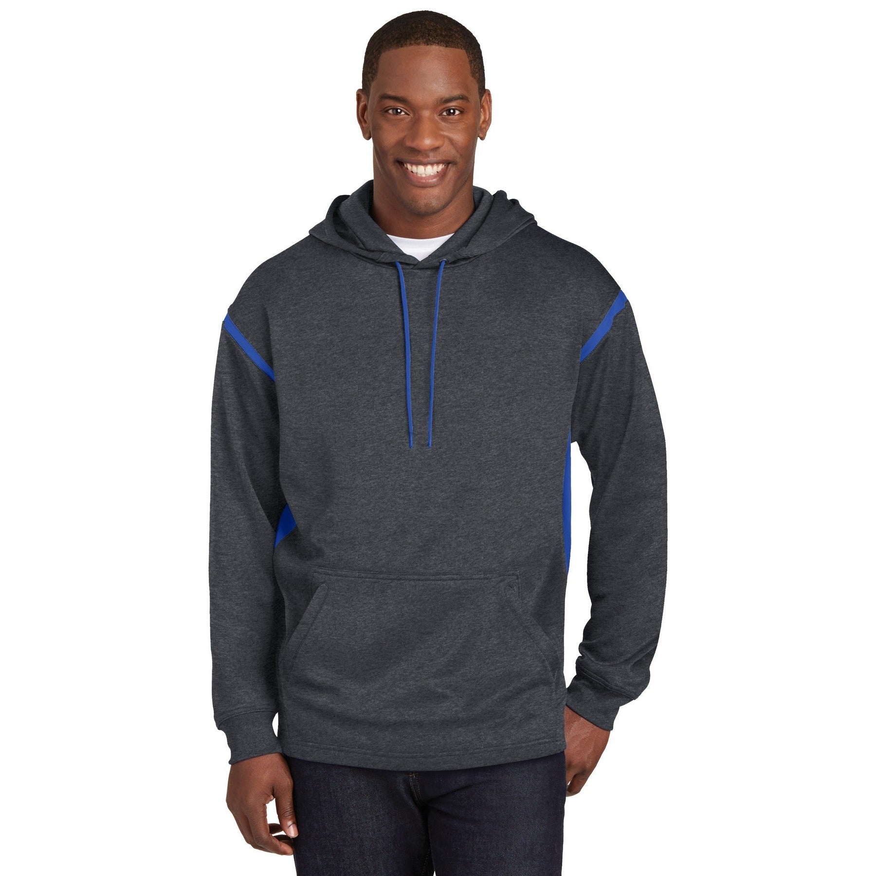 Sport-Tek-Sport-Tek® Tech Fleece Colorblock Hooded Sweatshirt. F246-MedTech-5