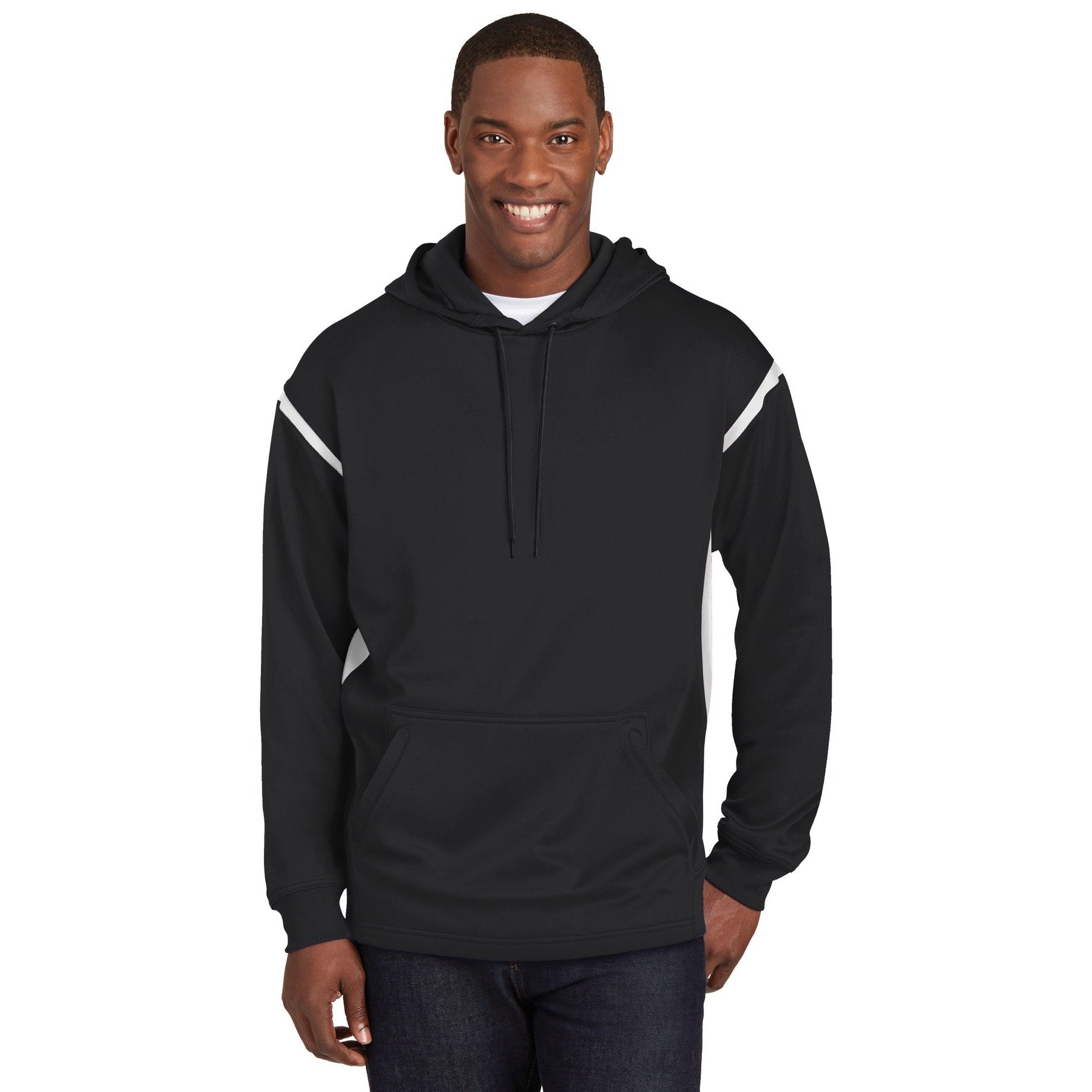Sport-Tek-Sport-Tek® Tech Fleece Colorblock Hooded Sweatshirt. F246-MedTech-3
