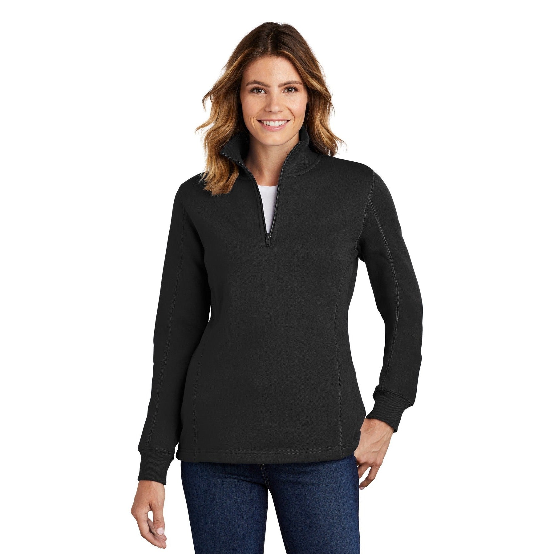 Sport-Tek-Sport-Tek® Women's 1/4-Zip Sweatshirt. LST253-MedTech-2