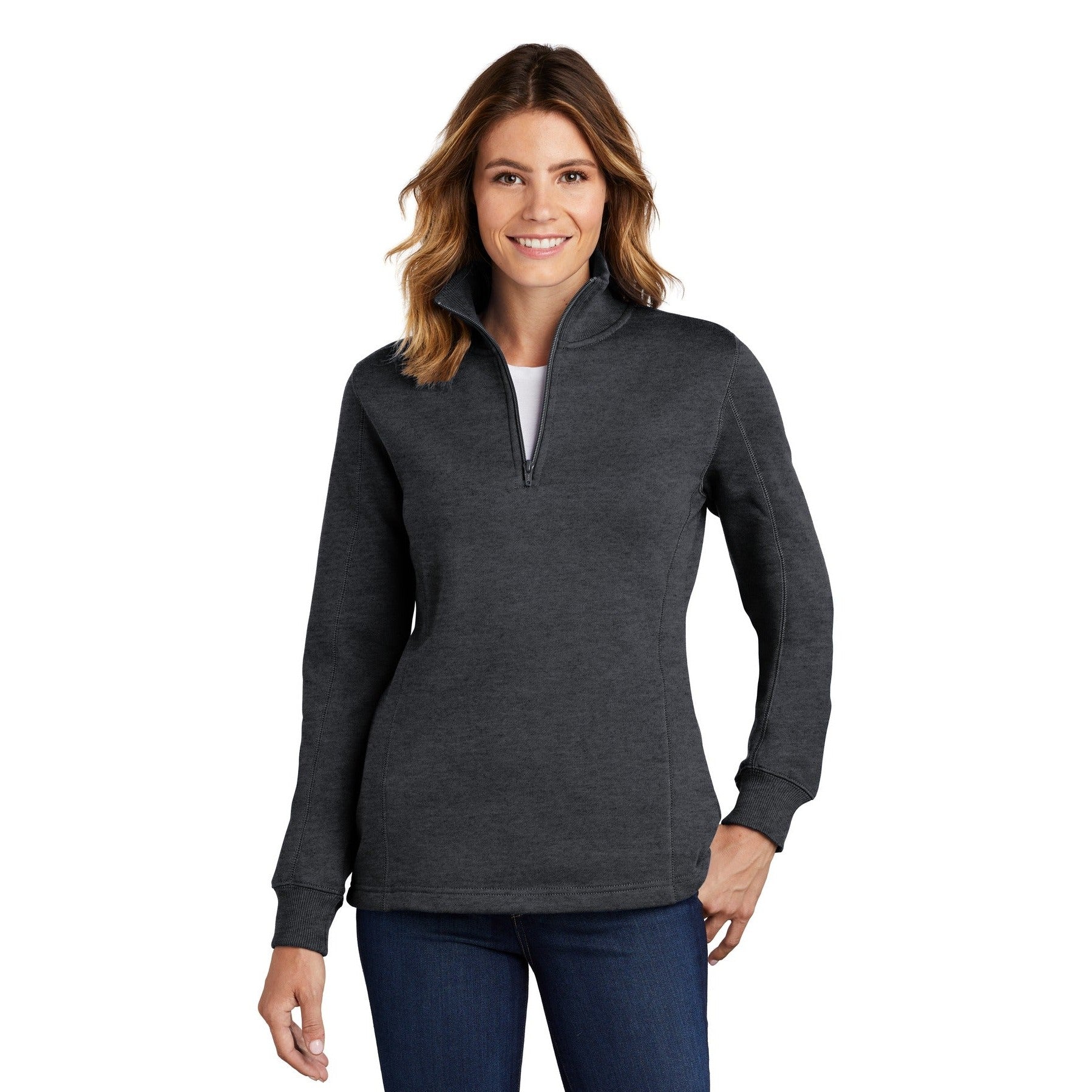 Sport-Tek-Sport-Tek® Women's 1/4-Zip Sweatshirt. LST253-MedTech-3