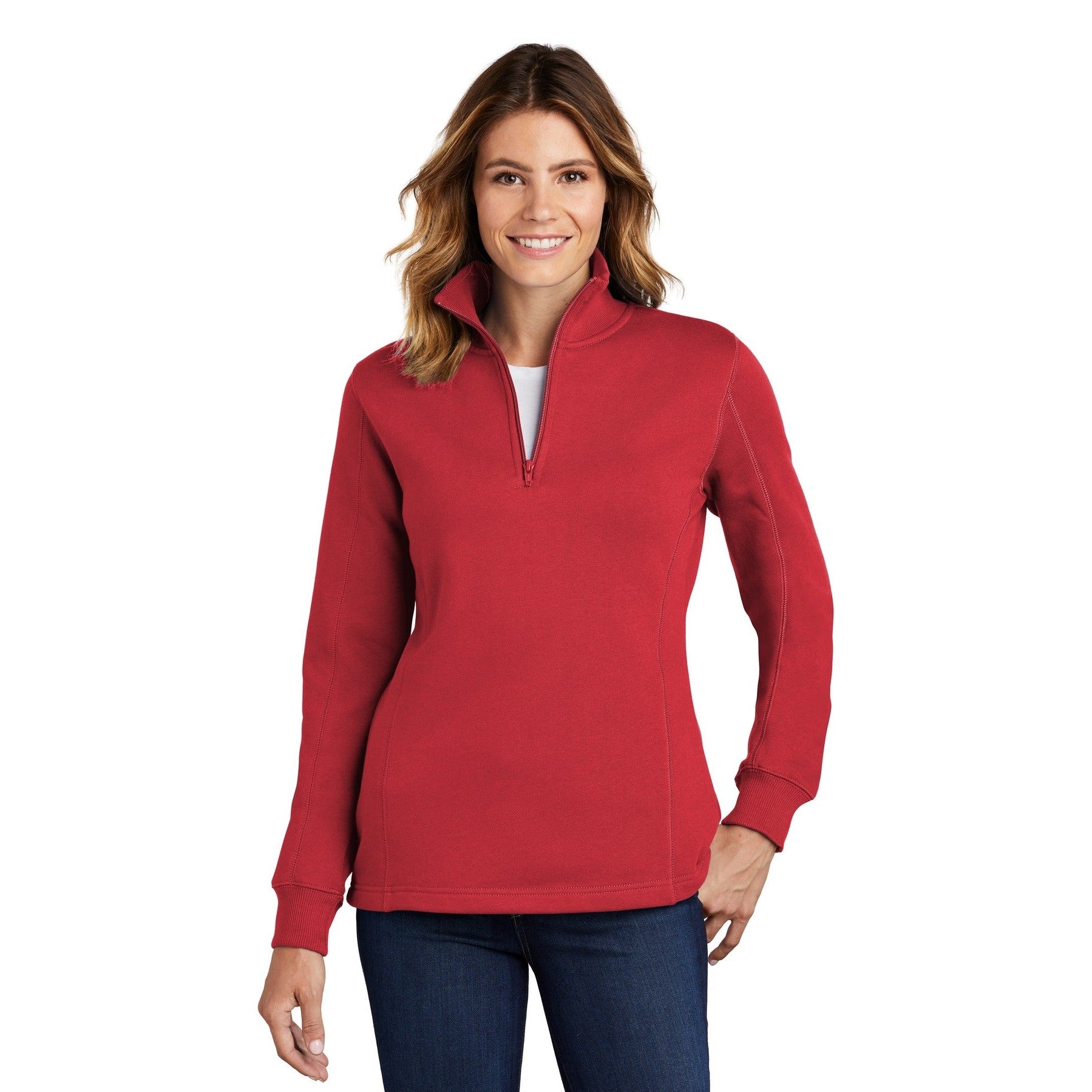 Sport-Tek-Sport-Tek® Women's 1/4-Zip Sweatshirt. LST253-MedTech-5