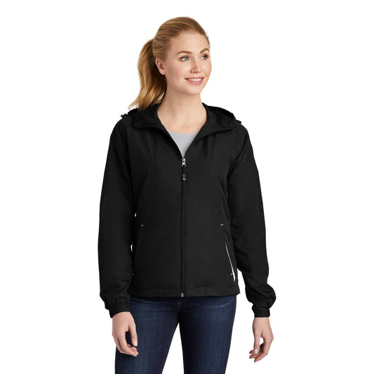 Sport-Tek-Sport-Tek® Women's Colorblock Hooded Raglan Jacket. LST76-MedTech-1