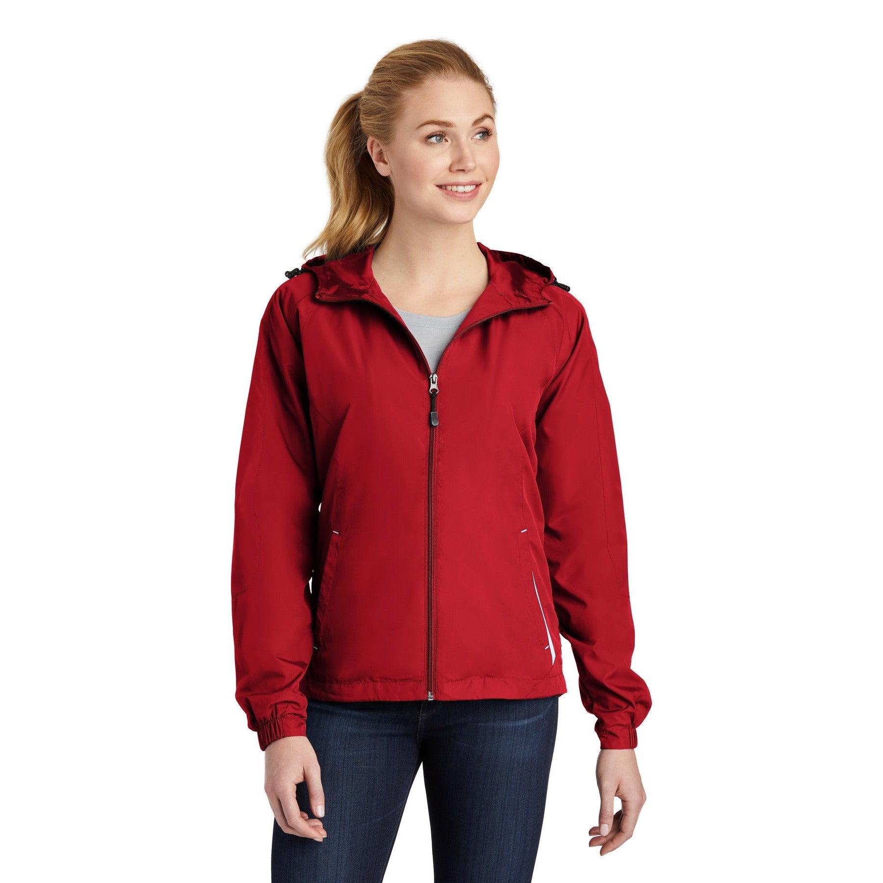 Sport-Tek-Sport-Tek® Women's Colorblock Hooded Raglan Jacket. LST76-MedTech-7