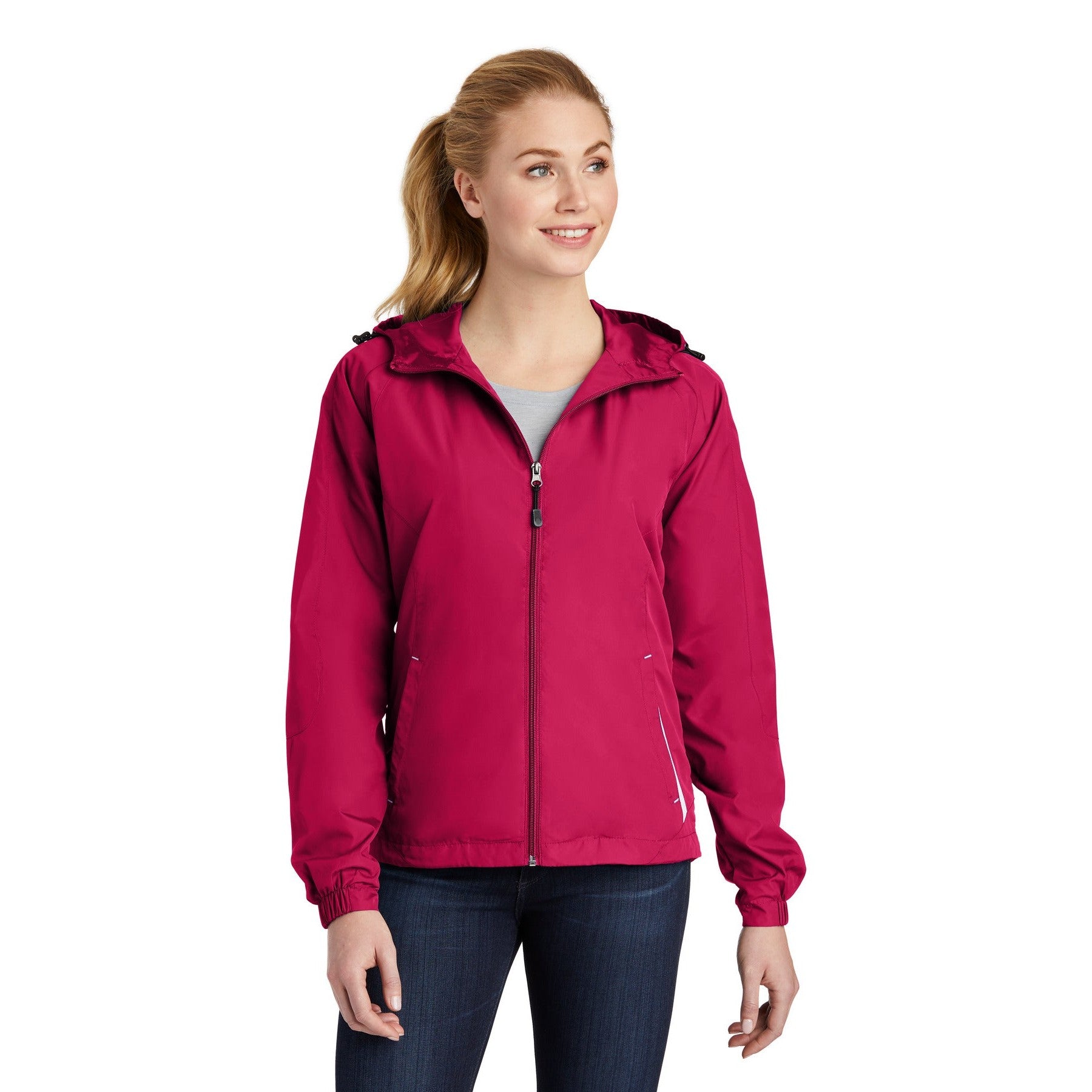 Sport-Tek-Sport-Tek® Women's Colorblock Hooded Raglan Jacket. LST76-MedTech-4