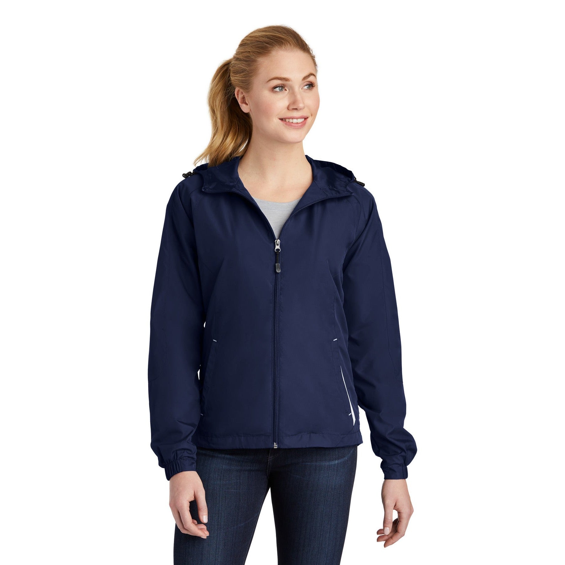 Sport-Tek-Sport-Tek® Women's Colorblock Hooded Raglan Jacket. LST76-MedTech-6