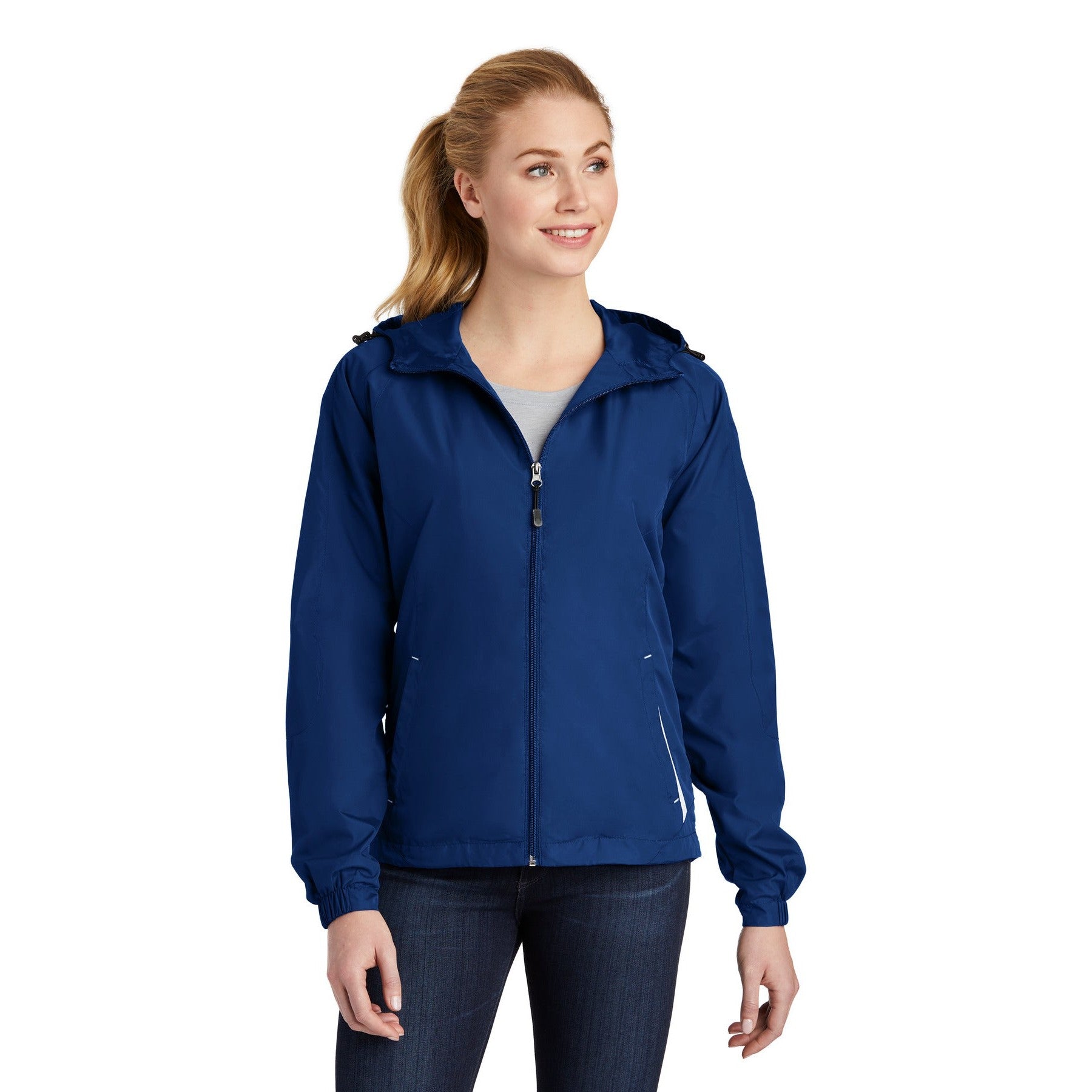 Sport-Tek-Sport-Tek® Women's Colorblock Hooded Raglan Jacket. LST76-MedTech-8