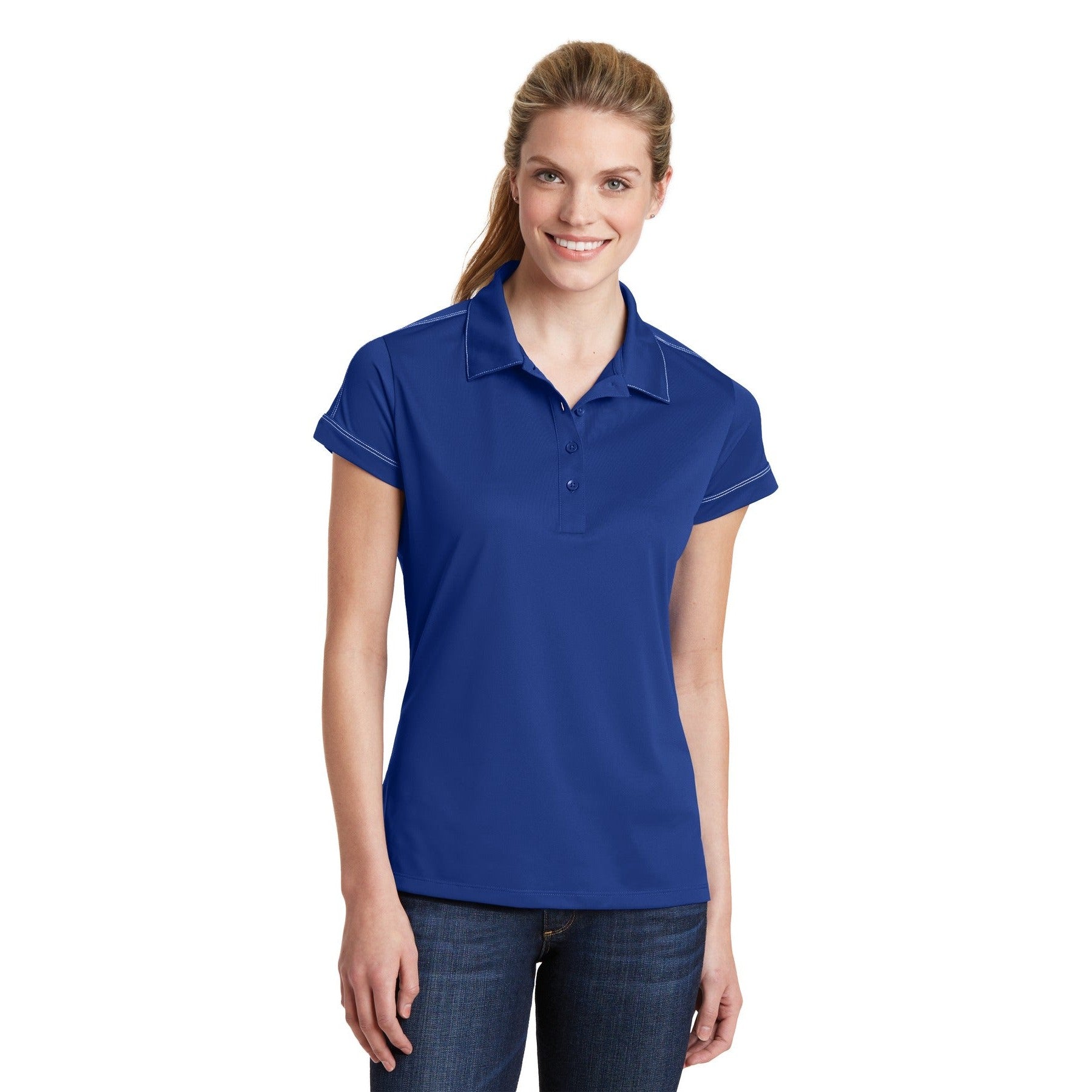 Sport-Tek-Sport-Tek® Women's Contrast Stitch Micropique Sport-Wick® Polo. LST659-MedTech-5