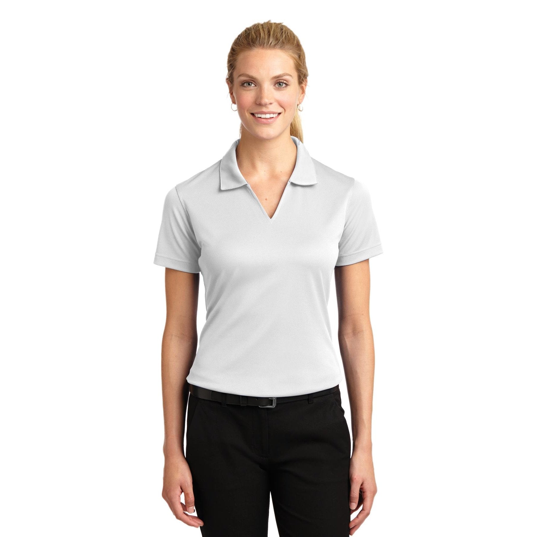 Sport-Tek-Sport-Tek® Women's Dri-Mesh® V-Neck Polo. L469-MedTech-10