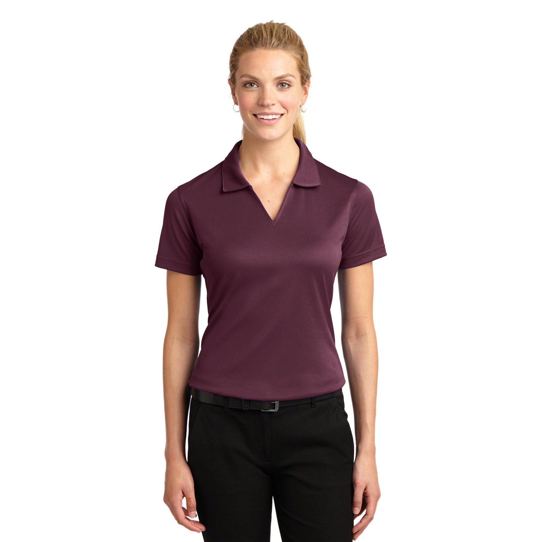 Sport-Tek-Sport-Tek® Women's Dri-Mesh® V-Neck Polo. L469-MedTech-4