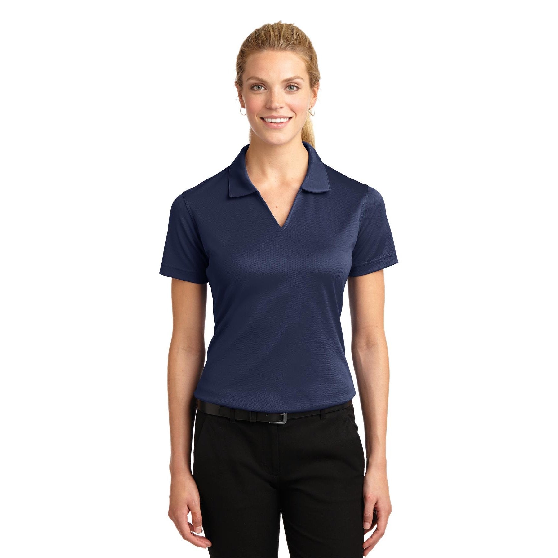 Sport-Tek-Sport-Tek® Women's Dri-Mesh® V-Neck Polo. L469-MedTech-5