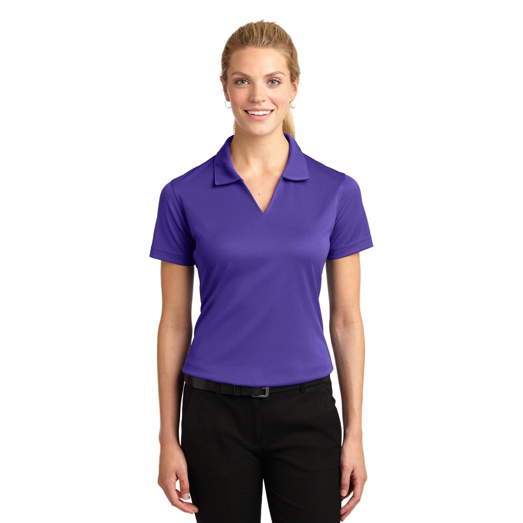 Sport-Tek-Sport-Tek® Women's Dri-Mesh® V-Neck Polo. L469-MedTech-6
