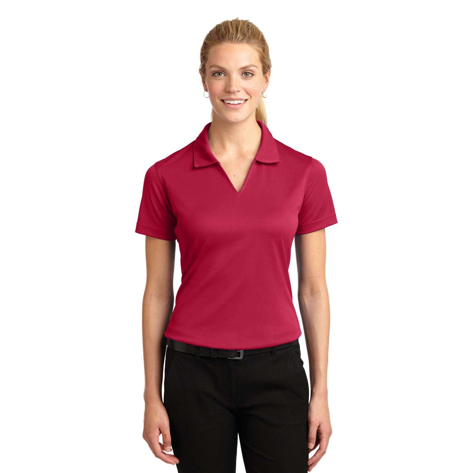 Sport-Tek-Sport-Tek® Women's Dri-Mesh® V-Neck Polo. L469-MedTech-7