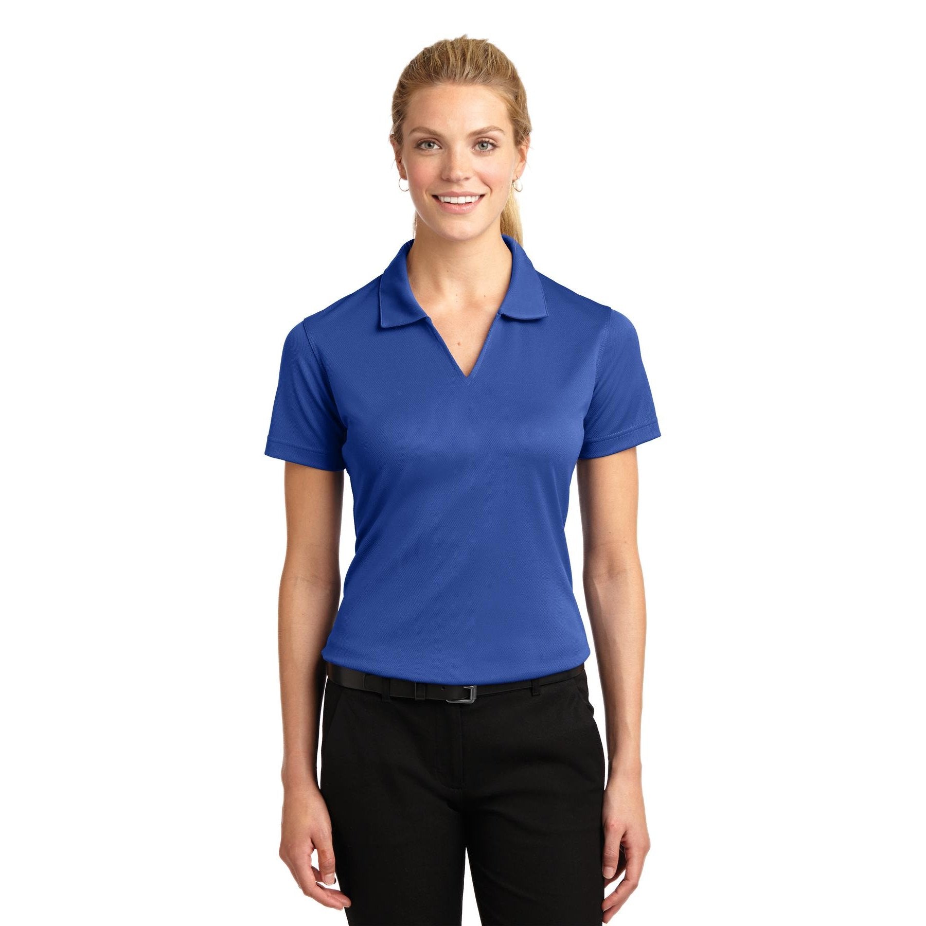 Sport-Tek-Sport-Tek® Women's Dri-Mesh® V-Neck Polo. L469-MedTech-8