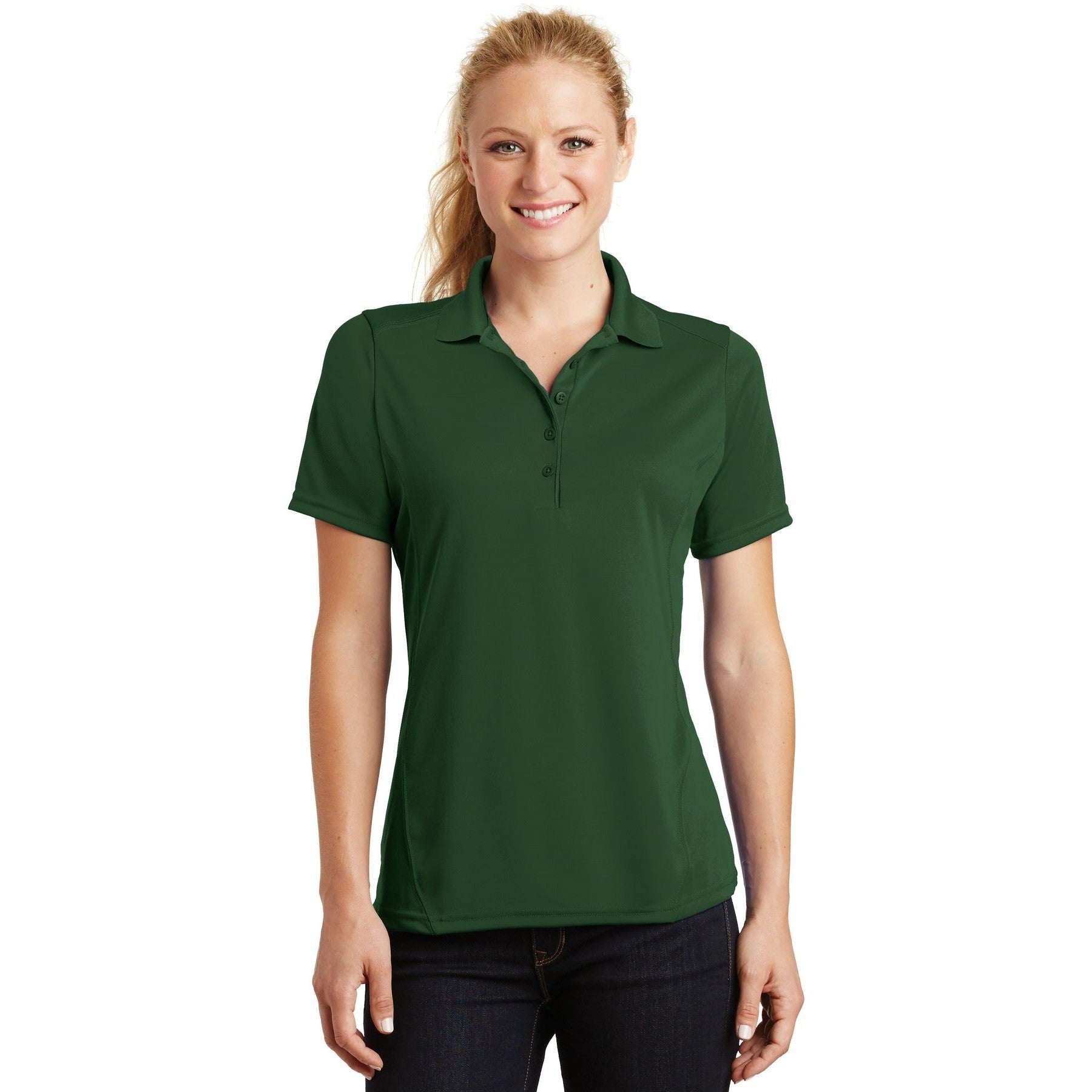Sport-Tek-Sport-Tek® Women's Dry Zone® Raglan Accent Polo. L475-MedTech-2