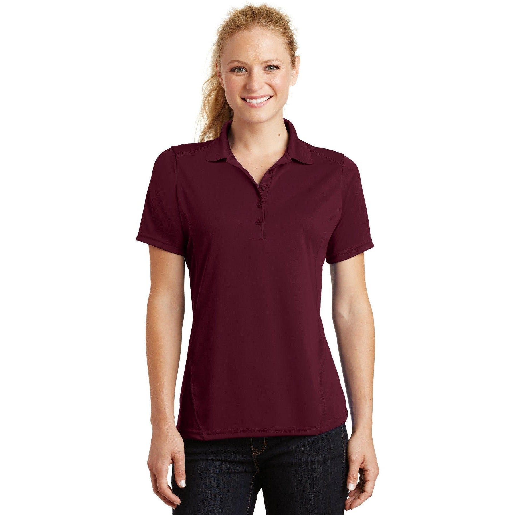 Sport-Tek-Sport-Tek® Women's Dry Zone® Raglan Accent Polo. L475-MedTech-4