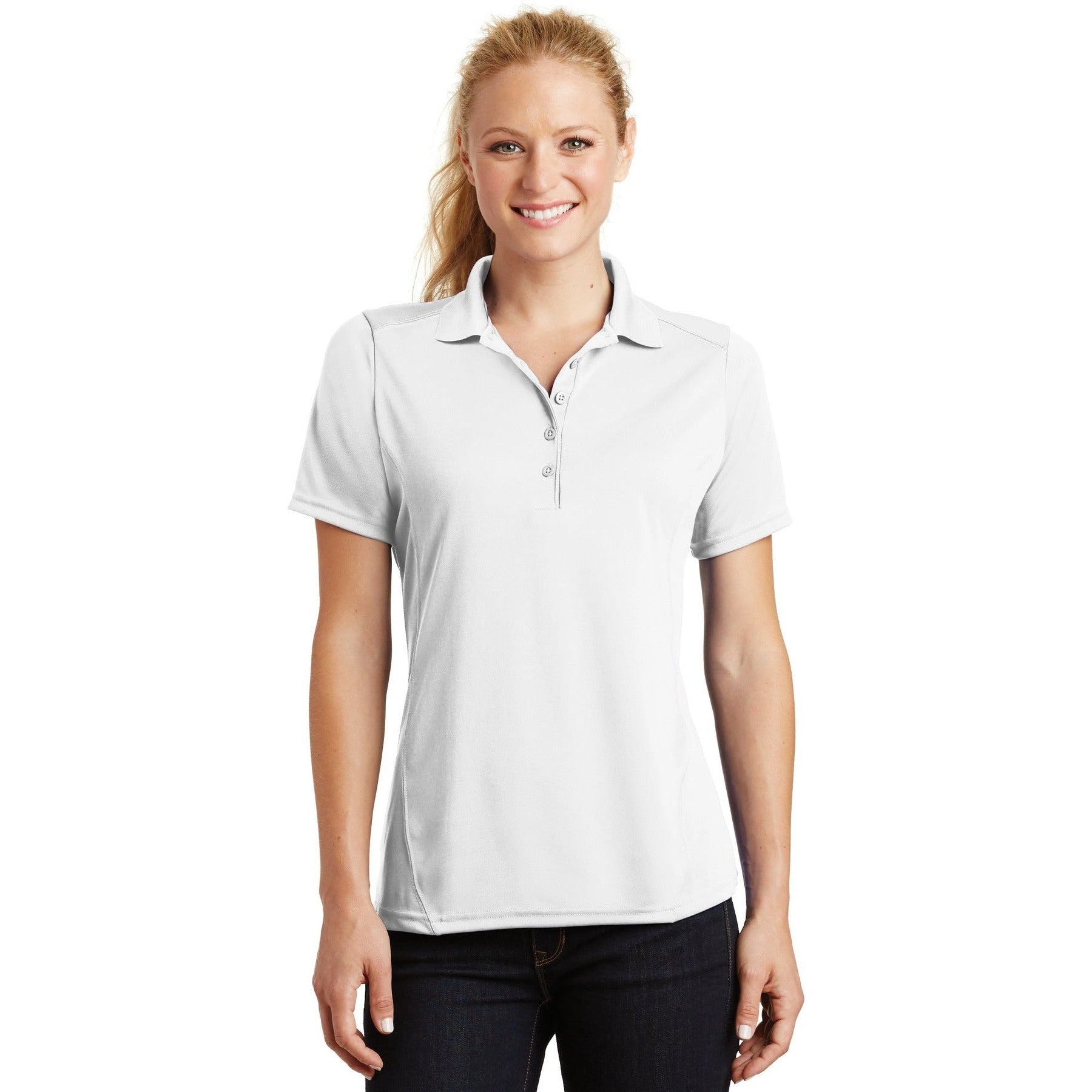 Sport-Tek-Sport-Tek® Women's Dry Zone® Raglan Accent Polo. L475-MedTech-9