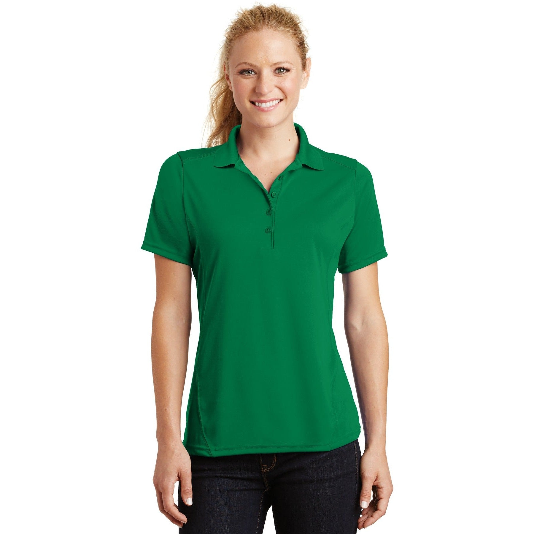 Sport-Tek-Sport-Tek® Women's Dry Zone® Raglan Accent Polo. L475-MedTech-3