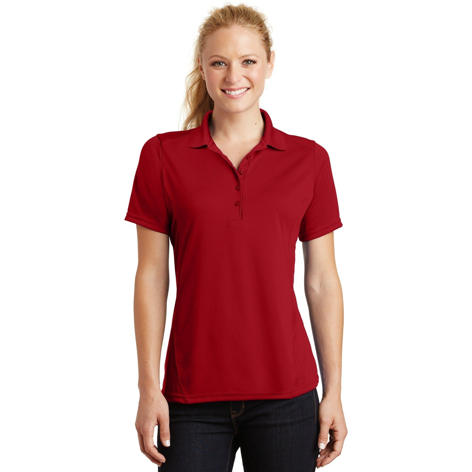 Sport-Tek-Sport-Tek® Women's Dry Zone® Raglan Accent Polo. L475-MedTech-7