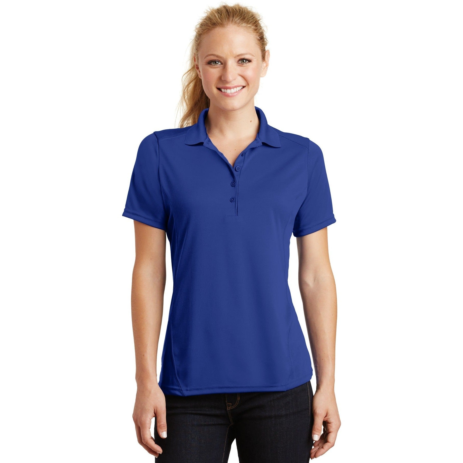 Sport-Tek-Sport-Tek® Women's Dry Zone® Raglan Accent Polo. L475-MedTech-8