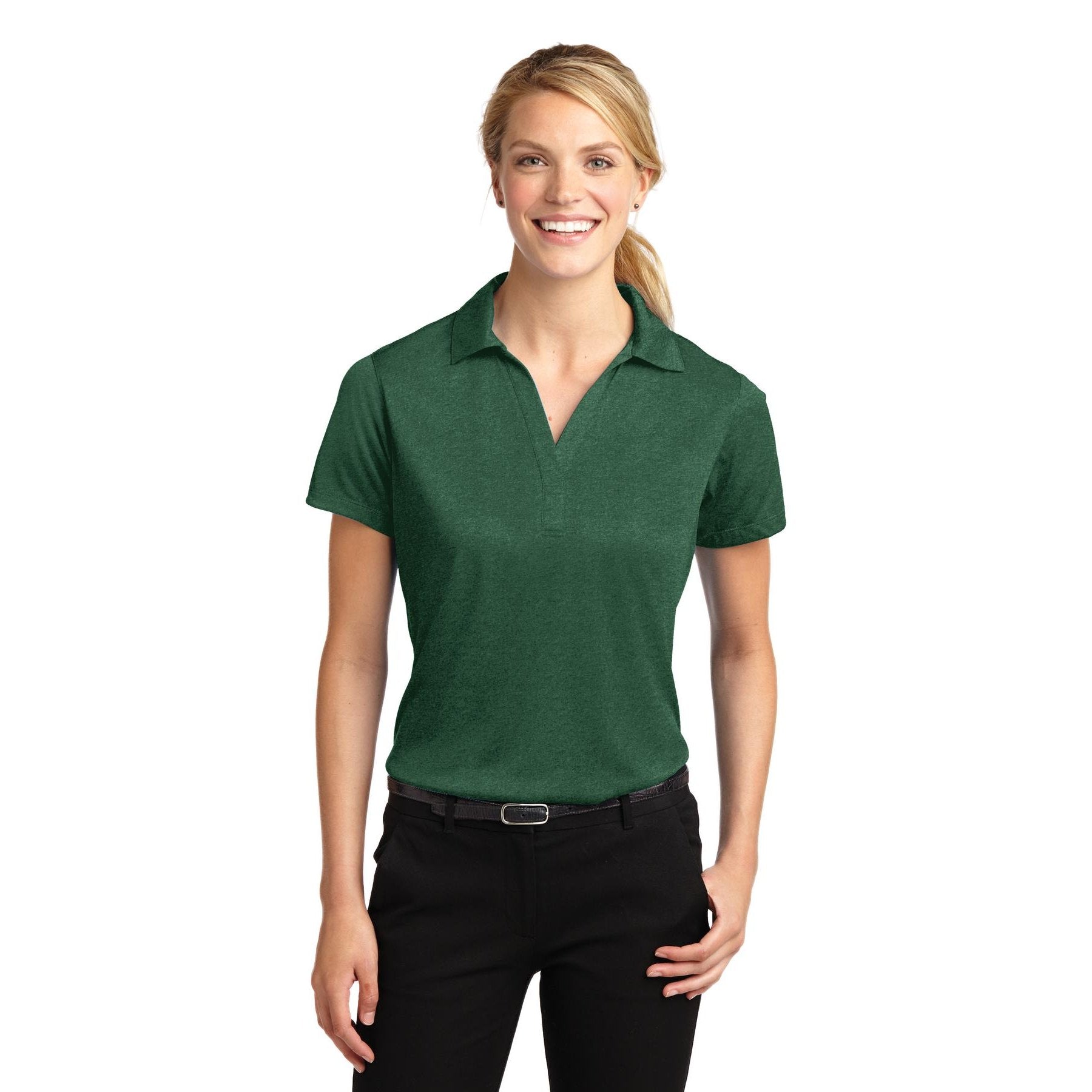 Sport-Tek-Sport-Tek® Women's Heather Contender™ Polo. LST660-MedTech-4
