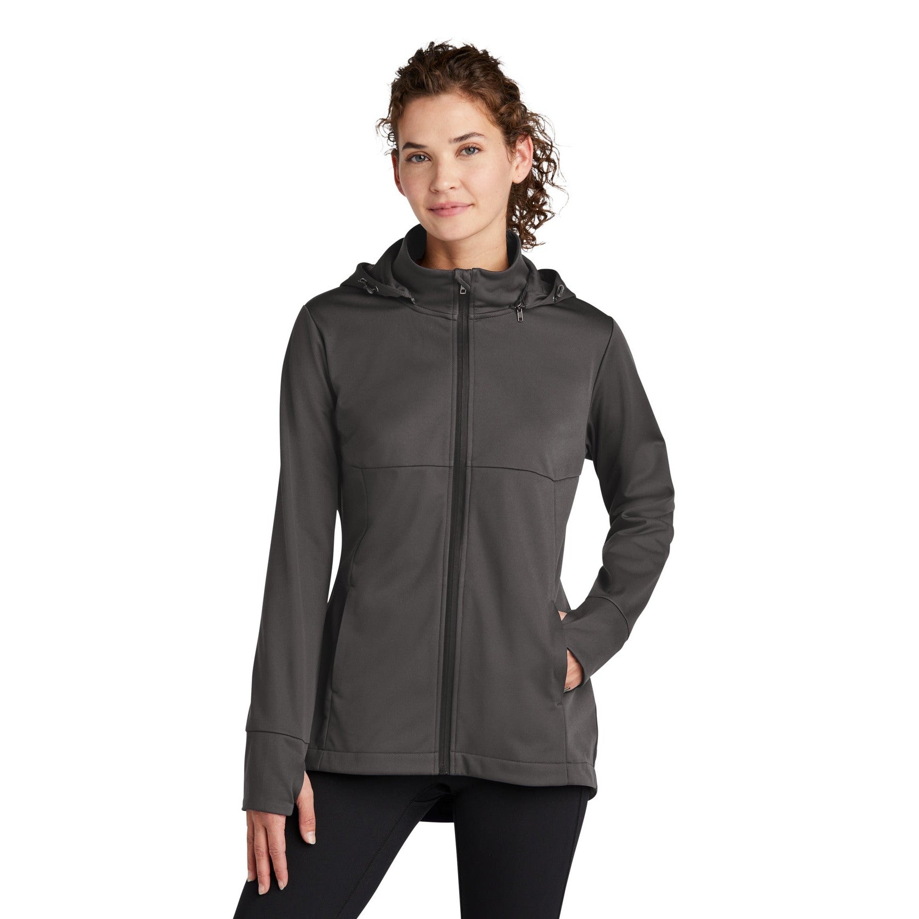 Sport-Tek-Sport-Tek® Women's Hooded Soft Shell Jacket LST980-MedTech-2