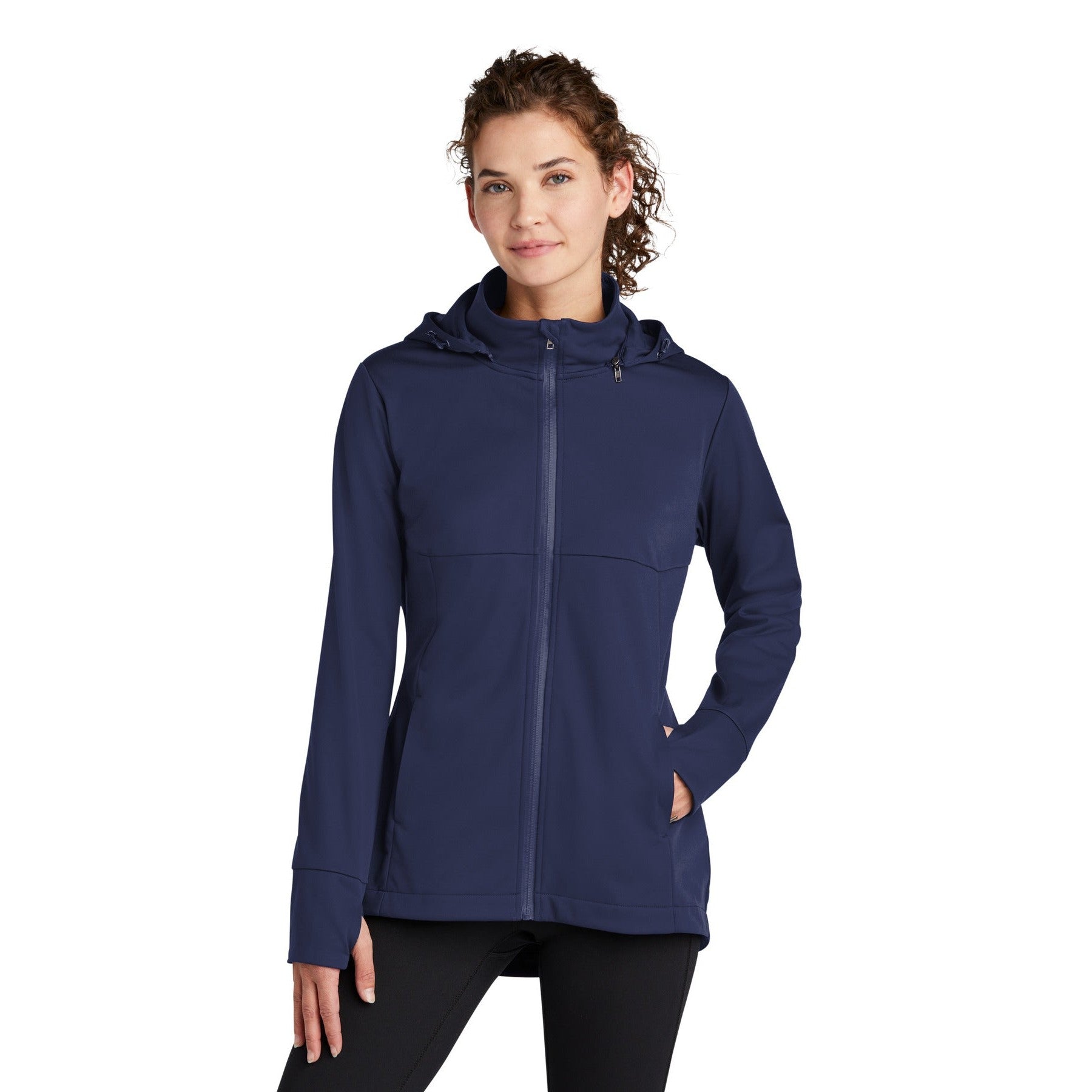 Sport-Tek-Sport-Tek® Women's Hooded Soft Shell Jacket LST980-MedTech-3