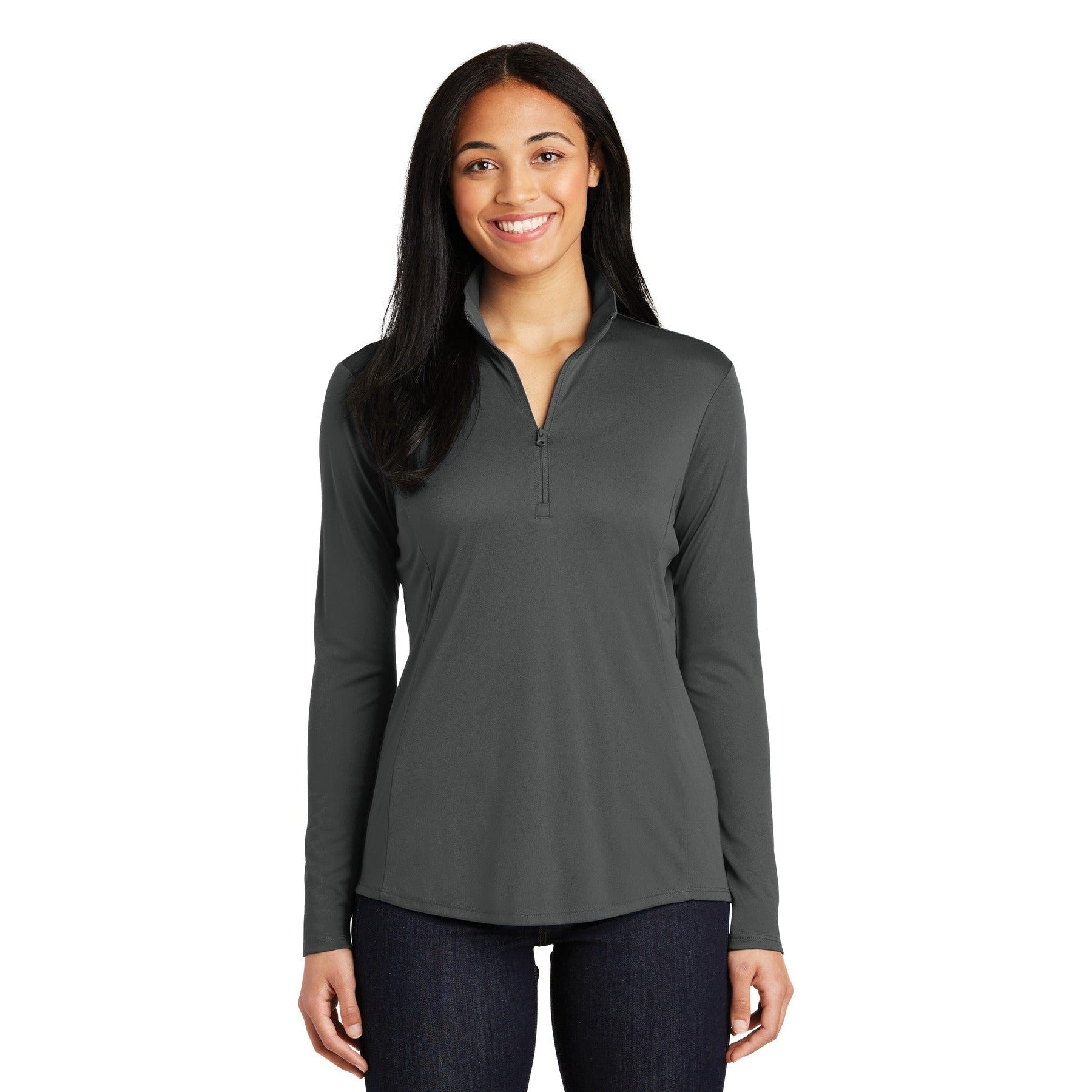 Sport-Tek-Sport-Tek® Women's PosiCharge® Competitor™ 1/4-Zip Pullover. LST357-MedTech-4