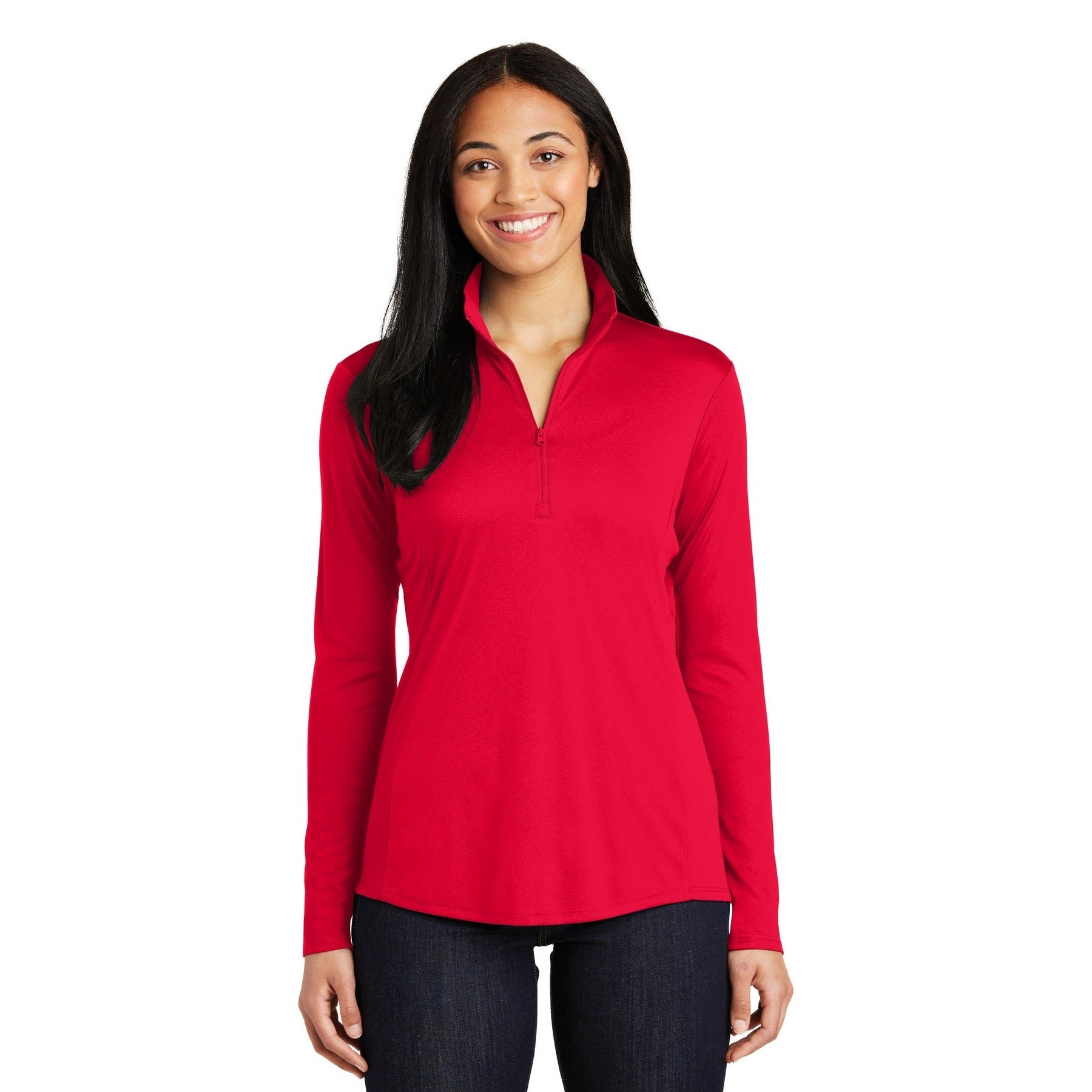 Sport-Tek-Sport-Tek® Women's PosiCharge® Competitor™ 1/4-Zip Pullover. LST357-MedTech-7