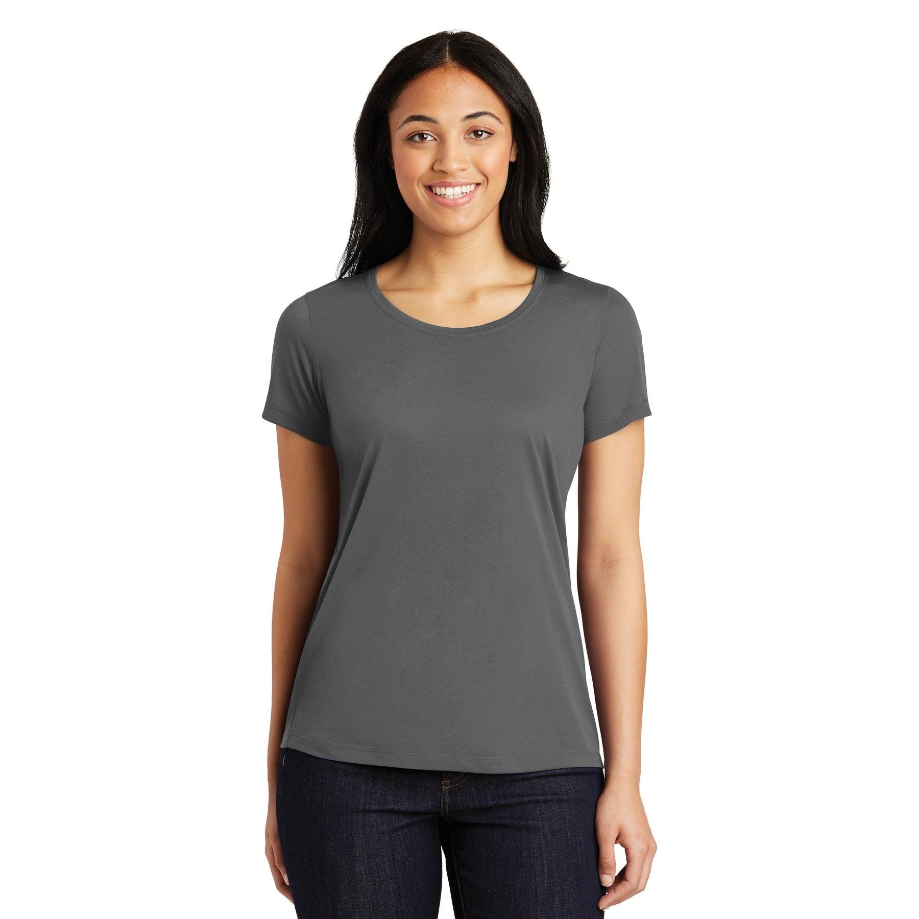 Sport-Tek-Sport-Tek® Women's PosiCharge® Competitor™ Cotton Touch™ Scoop Neck Tee. LST450-MedTech-3