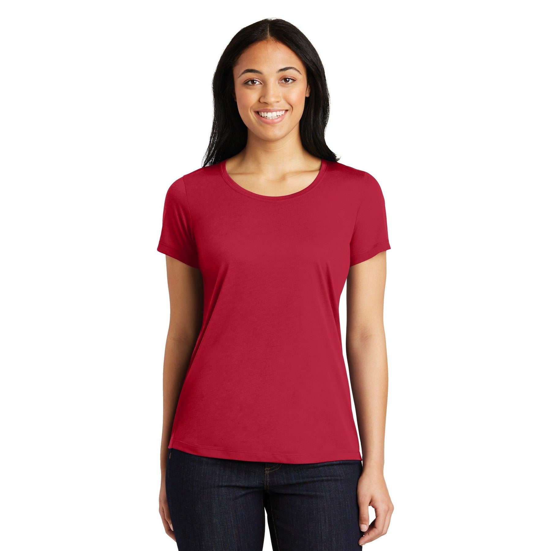 Sport-Tek-Sport-Tek® Women's PosiCharge® Competitor™ Cotton Touch™ Scoop Neck Tee. LST450-MedTech-4