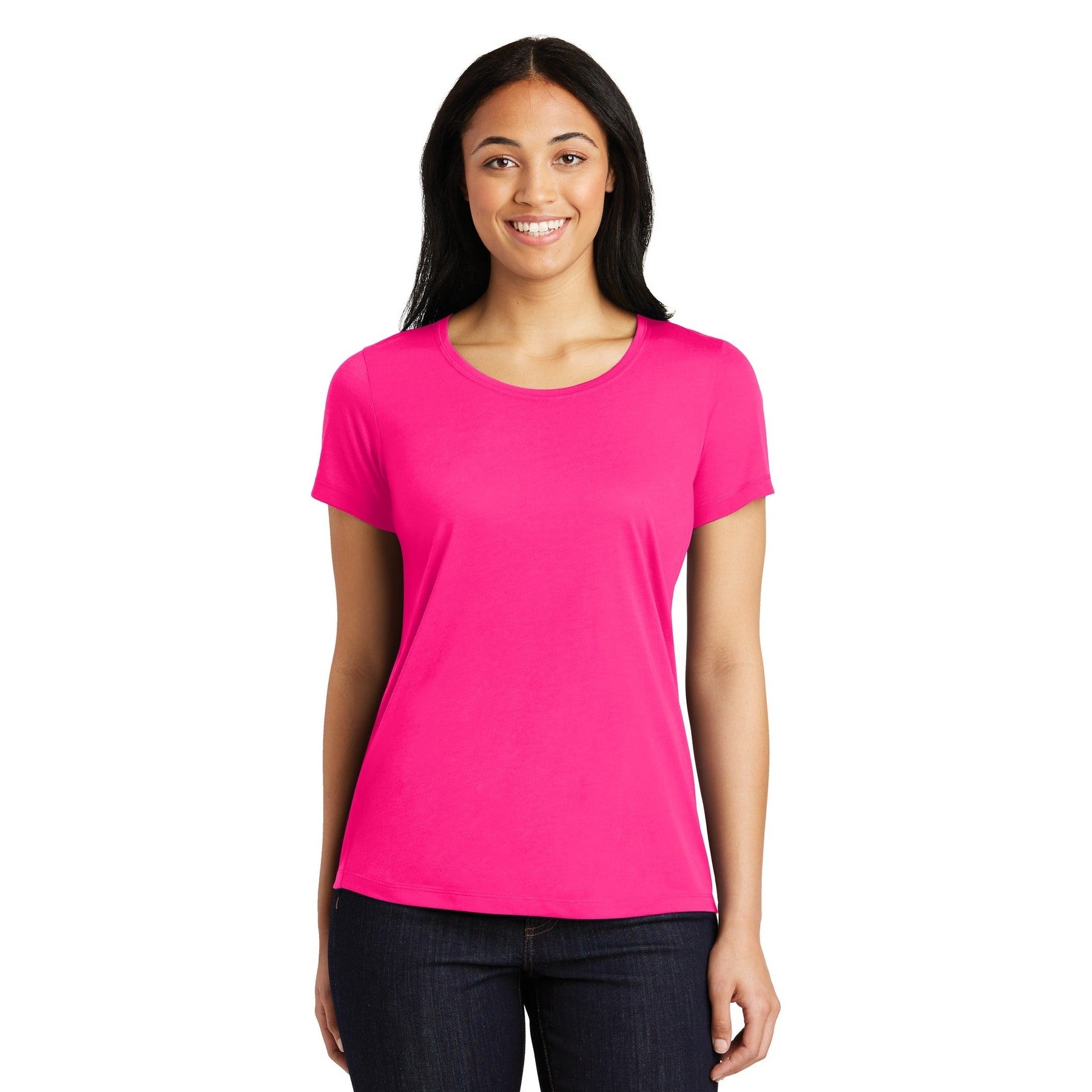 Sport-Tek-Sport-Tek® Women's PosiCharge® Competitor™ Cotton Touch™ Scoop Neck Tee. LST450-MedTech-6