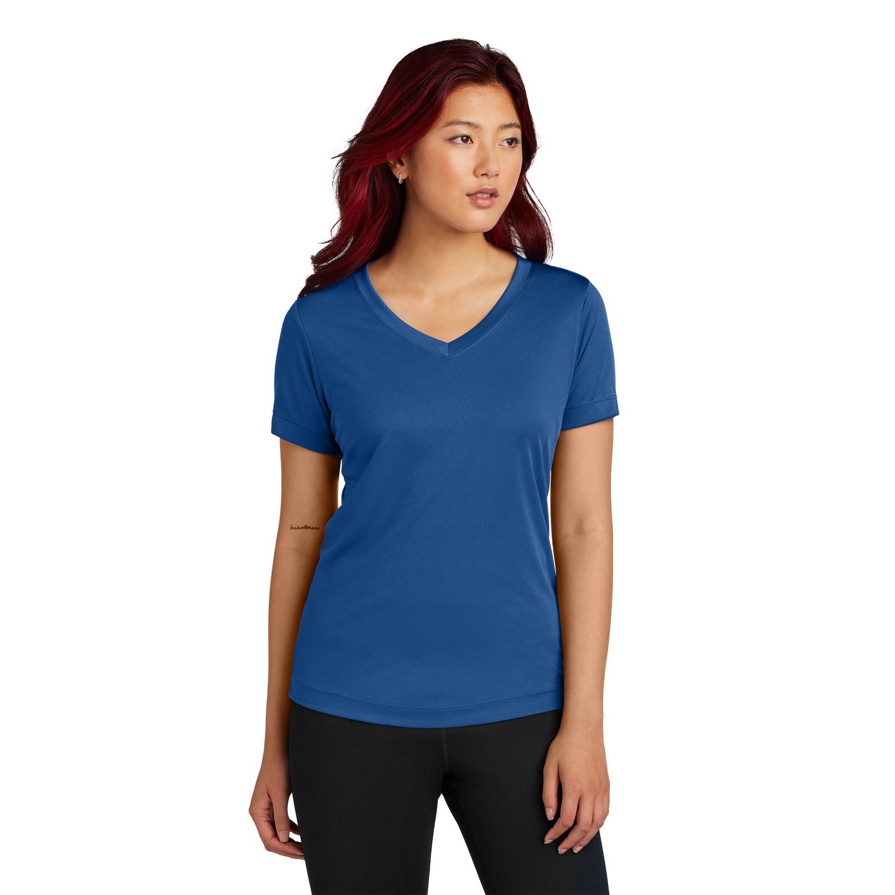 Sport-Tek-Sport-Tek® Women's PosiCharge® Competitor™ V-Neck Tee. LST353-MedTech-10