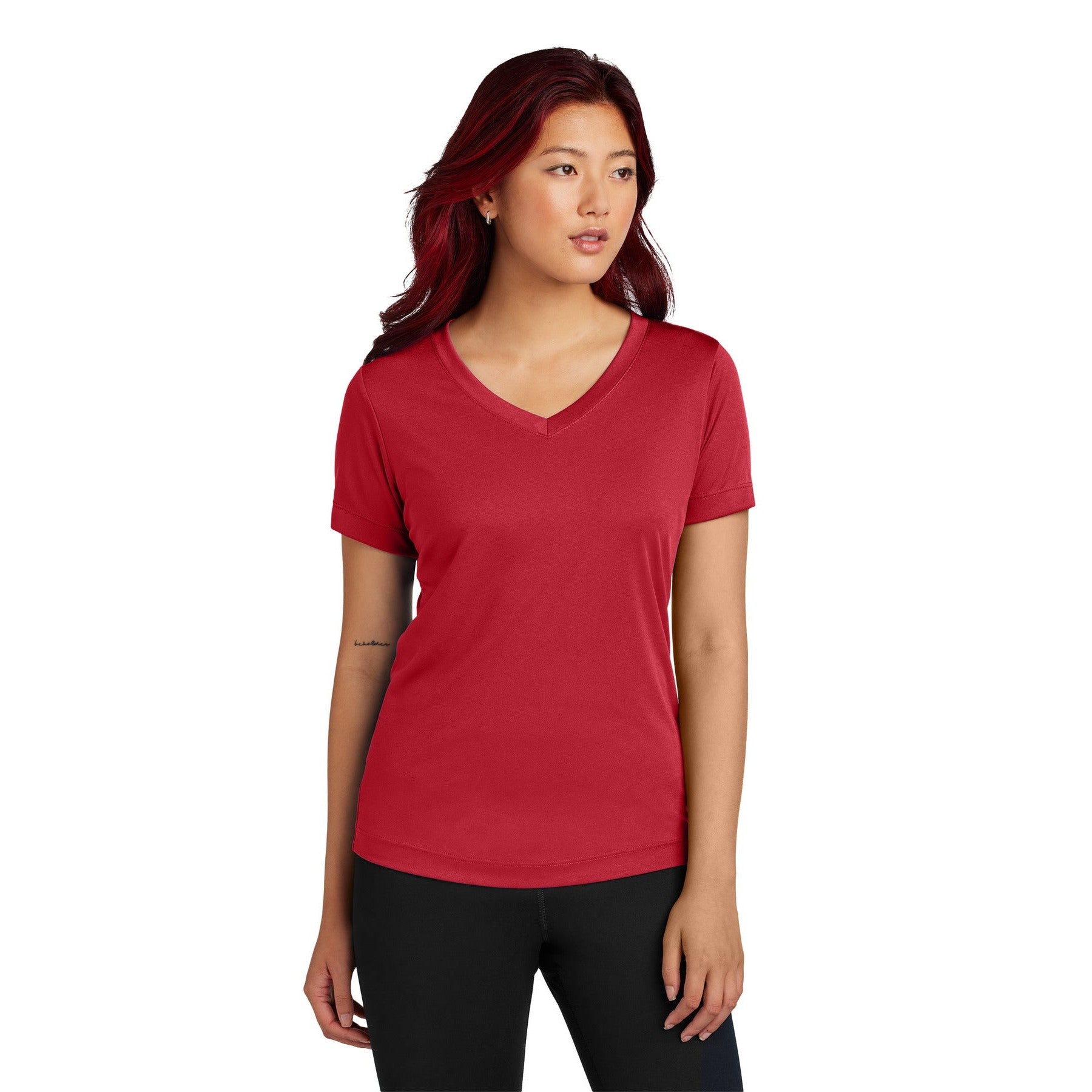 Sport-Tek-Sport-Tek® Women's PosiCharge® Competitor™ V-Neck Tee. LST353-MedTech-3