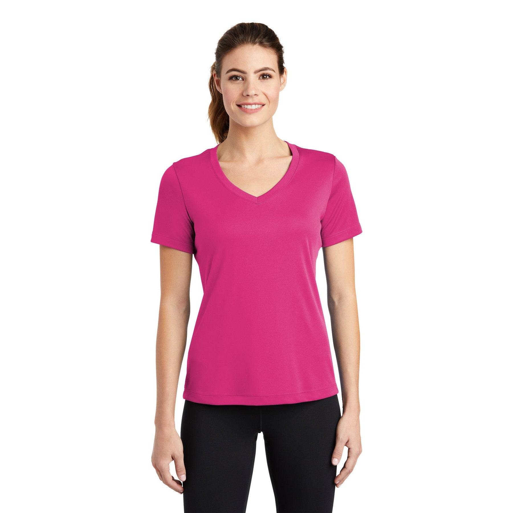 Sport-Tek-Sport-Tek® Women's PosiCharge® Competitor™ V-Neck Tee. LST353-MedTech-8