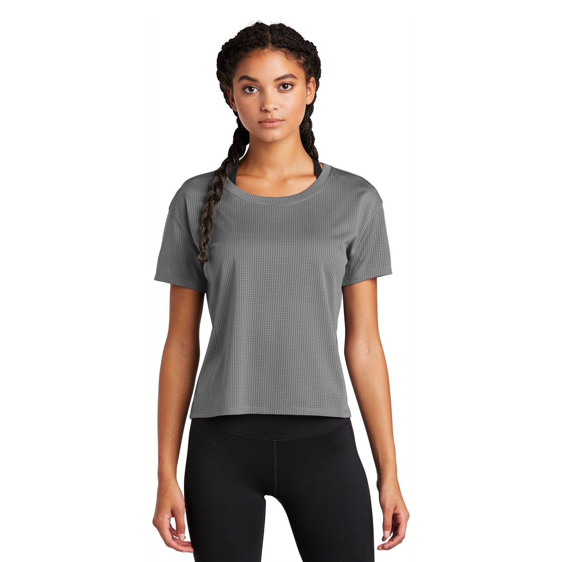 Sport-Tek-Sport-Tek ® Women's PosiCharge ® Draft Crop Tee. LST411-MedTech-2