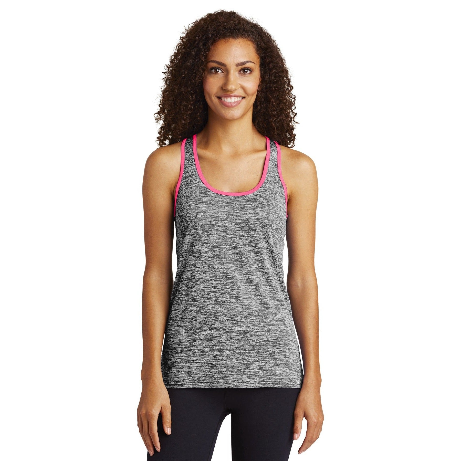 Sport-Tek-Sport-Tek ® Women's PosiCharge ® Electric Heather Racerback Tank. LST396-MedTech-2
